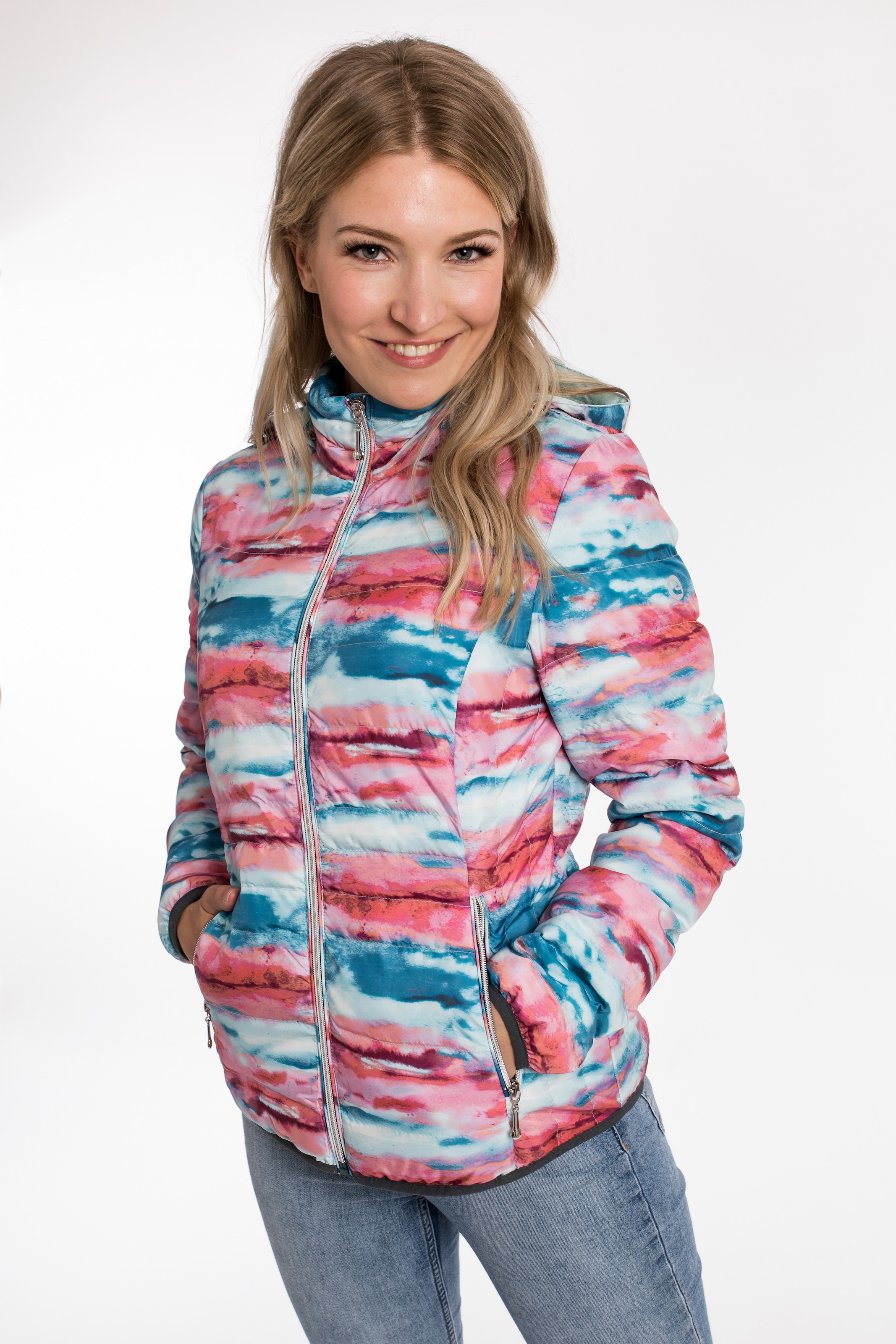 DEPROC Active Winterjacke »WILDCAT HILL Women«, Steppjacke mit aussergewöhnlichem Design