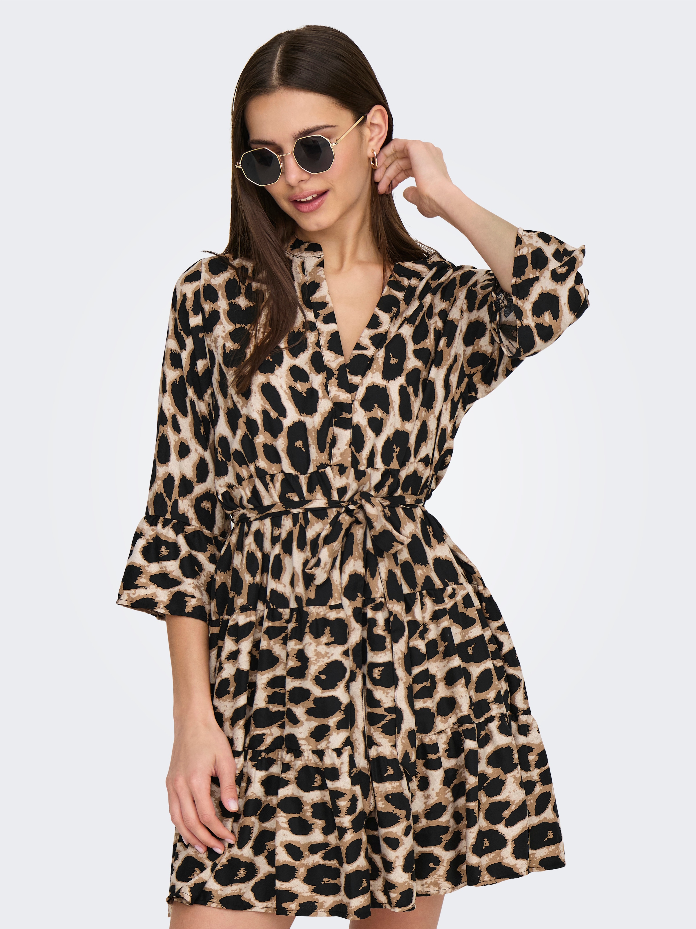 ONLY Tunikakleid »ONLATHENA LIFE 3/4 SHORT DRESS WVN NOOS«, Sommerkleid