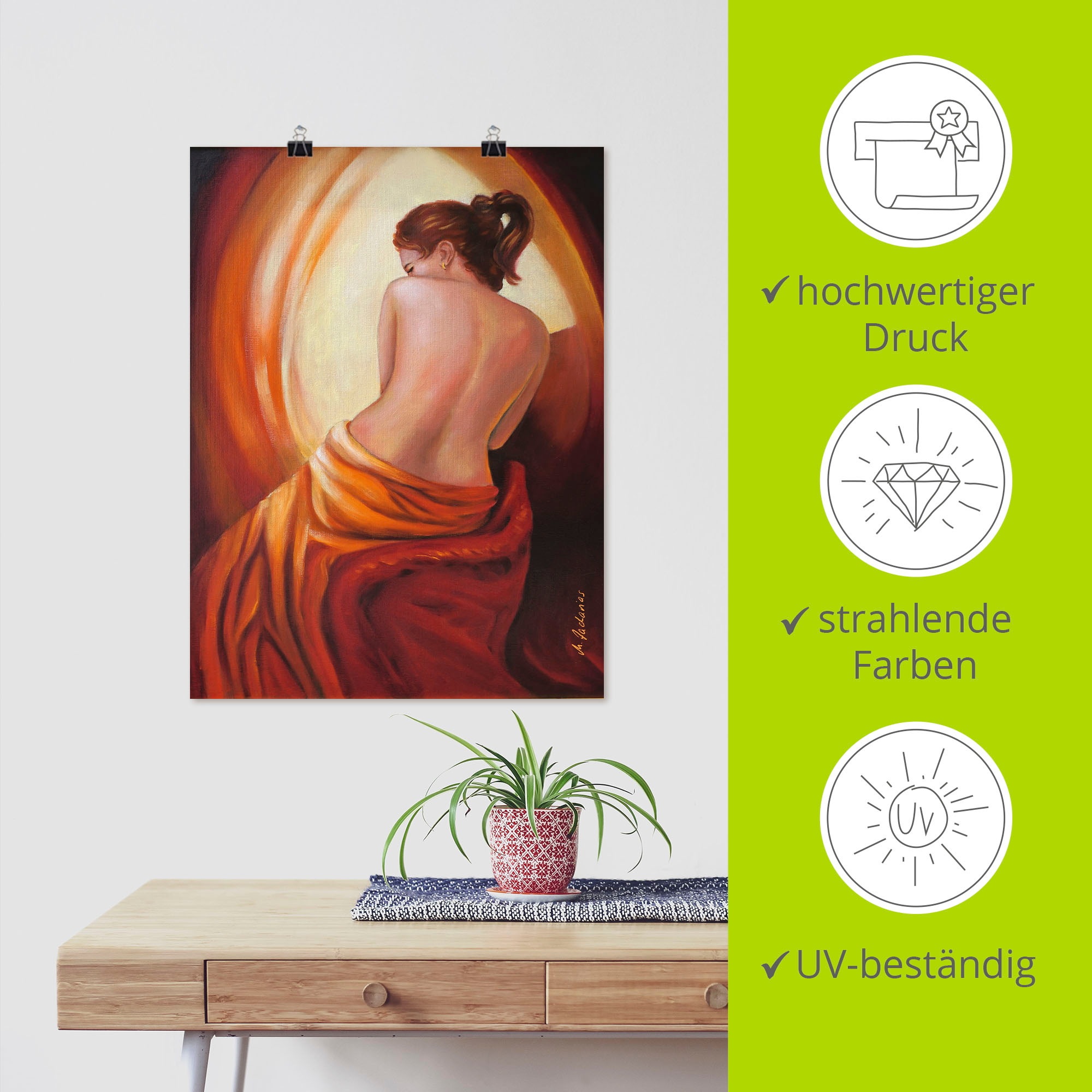Artland Wandbild »Weiblichkeit im Licht«, Erotische Bilder, (1 St.), als Poster in verschied. Grössen
