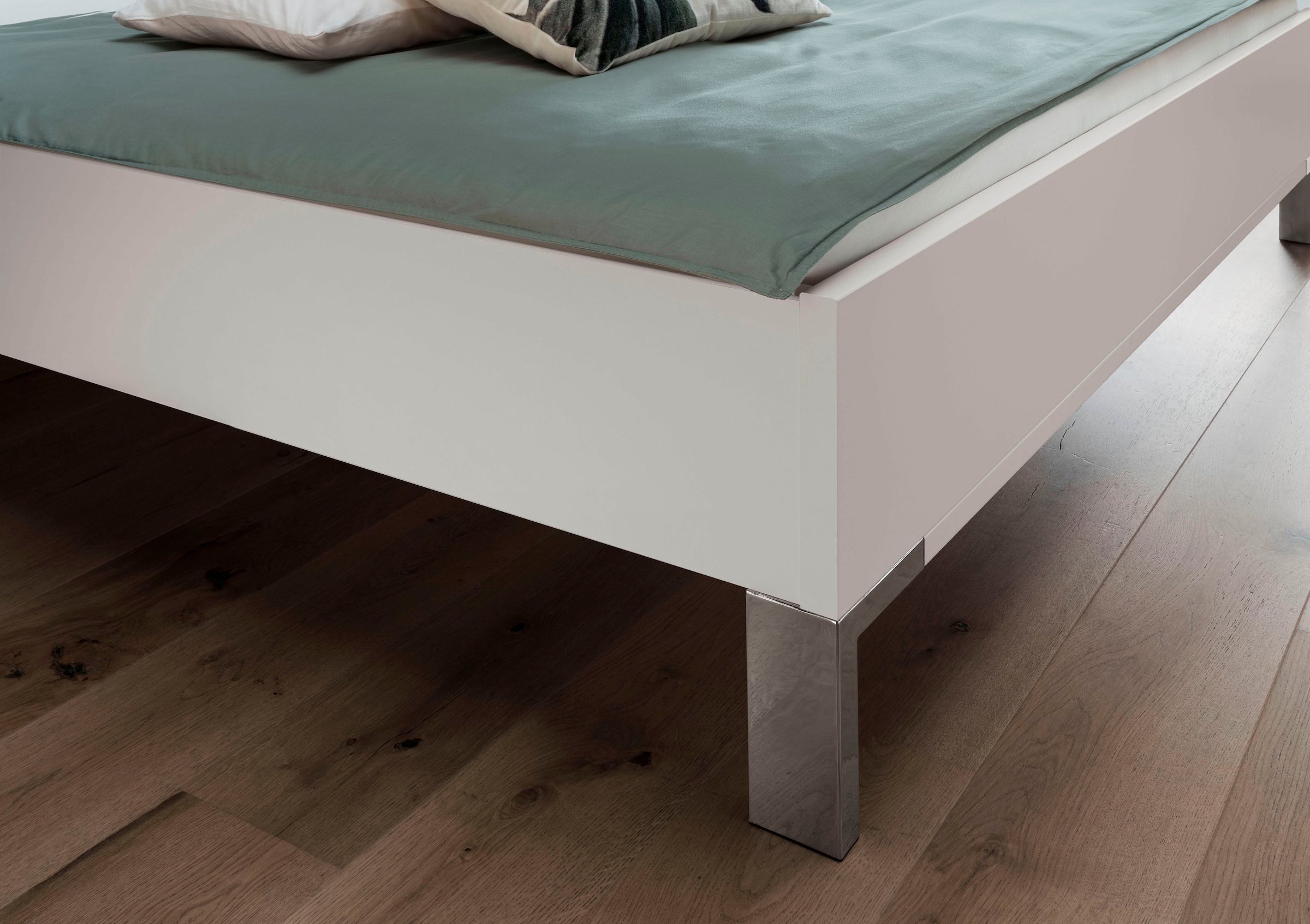 WIEMANN Futonbett »Monaco, Bettgestell, Bettrahmen, komfortables Polsterkopfteil«, (4-fache Liegehöhenverstellung, MADE IN GERMANY), Polsterkopfteil aus Kunstleder, verschiedene Grössen, in Komforthöhe