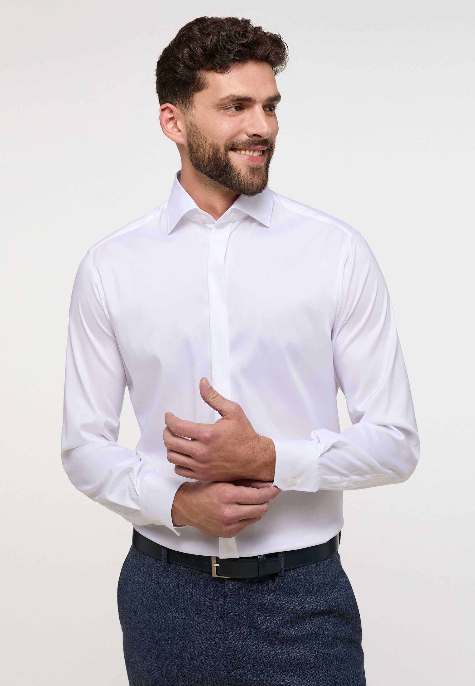 Eterna Langarmhemd »MODERN FIT« EASY IRON (bügelleicht)