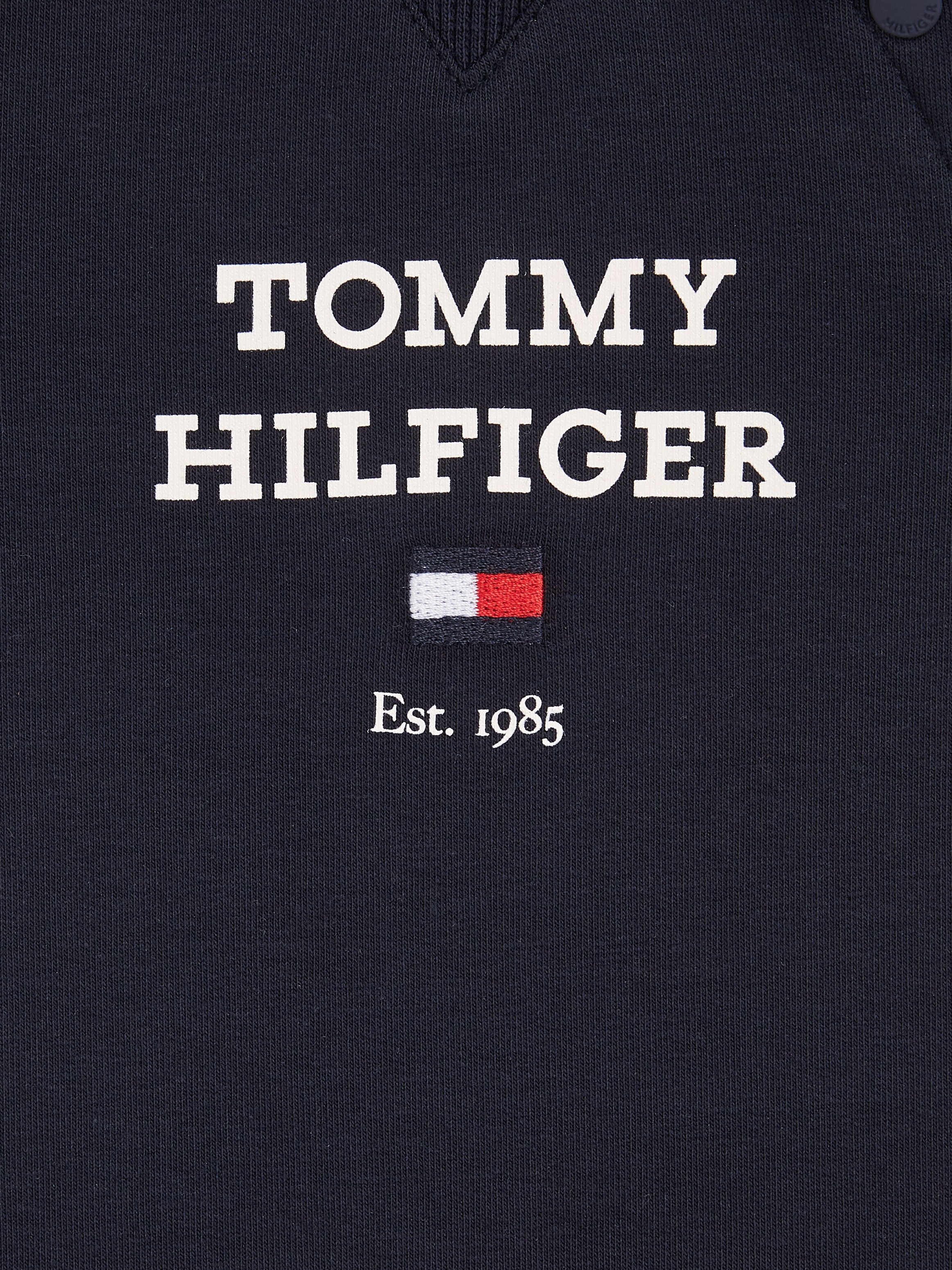 Tommy Hilfiger Overall »BABY TH LOGO COVERALL«, mit Drucknöpfen am Ausschnitt, Tommy Hilfiger Logo-Print