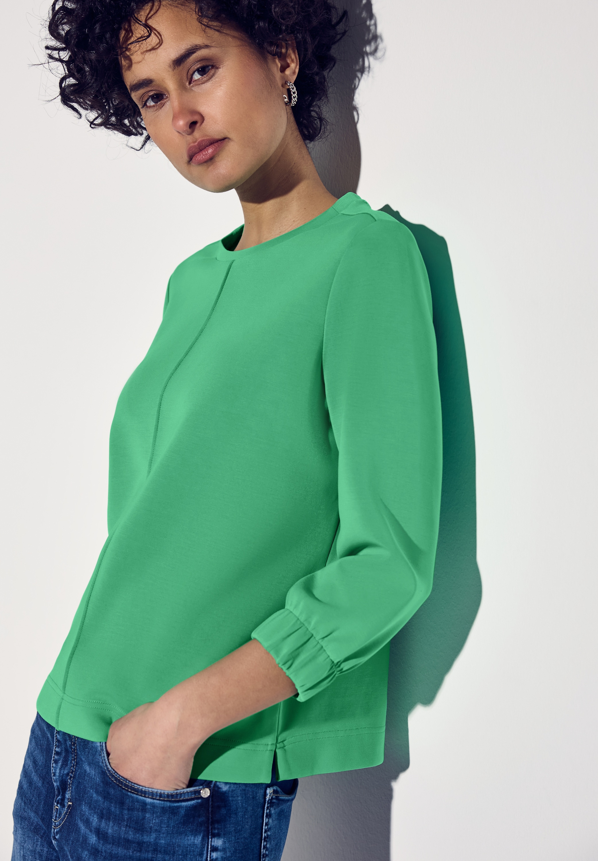 STREET ONE Sweater, mit 3/4-Arm mit elastischen Bündchen