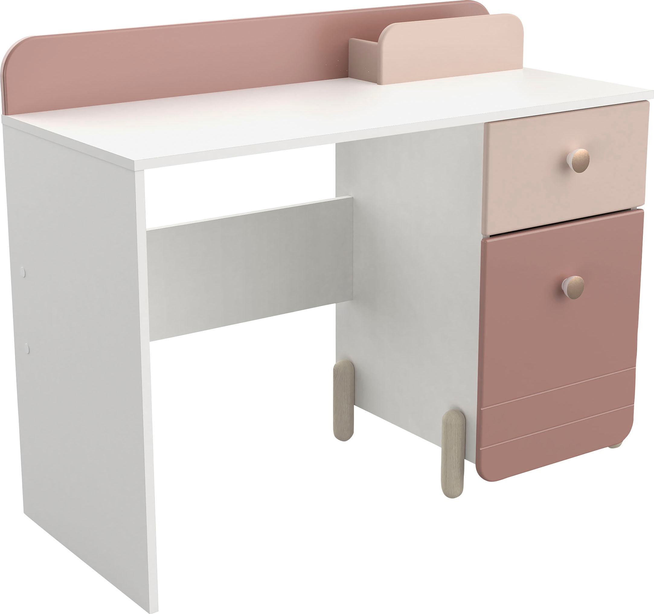 Demeyere GROUP Kinderschreibtisch »Janne, Breite ca 103cm., Höhe ca. 80cm«, Schublade, Stauraum, Runde Knopfgriffe mit Roségoldfarben-Finish