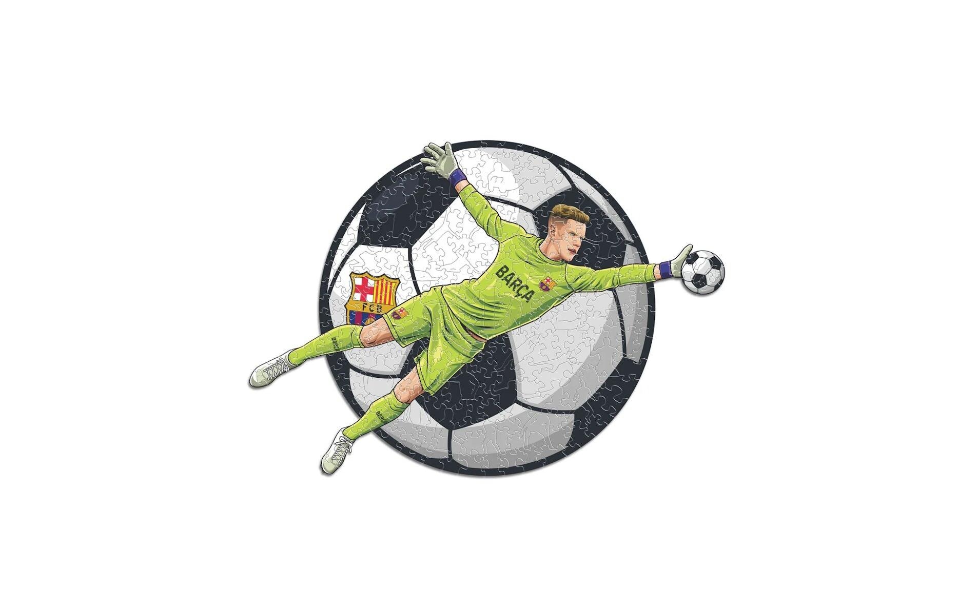 Puzzle »Iconic FC Barcelona – Ter Stegen«, Holzart: Birke (Herkunftsland: China)