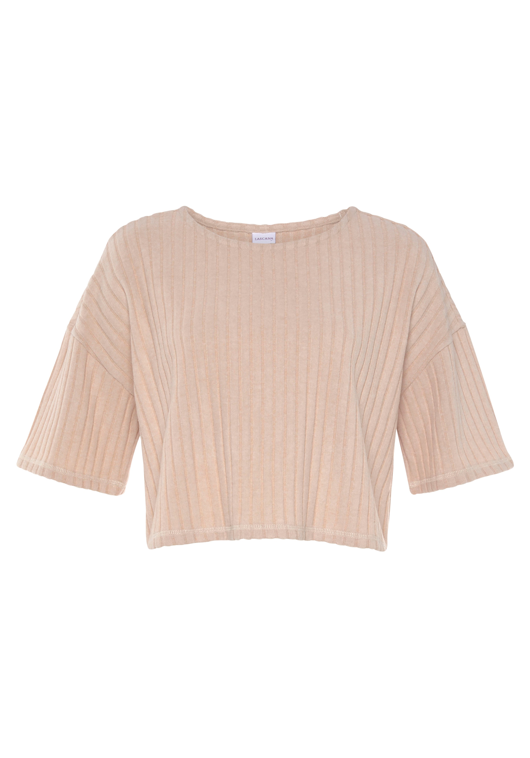 LASCANA 3/4-Arm-Shirt »/Loungeshirt/Strickshirt«, aus weichem Strick, Loungewear