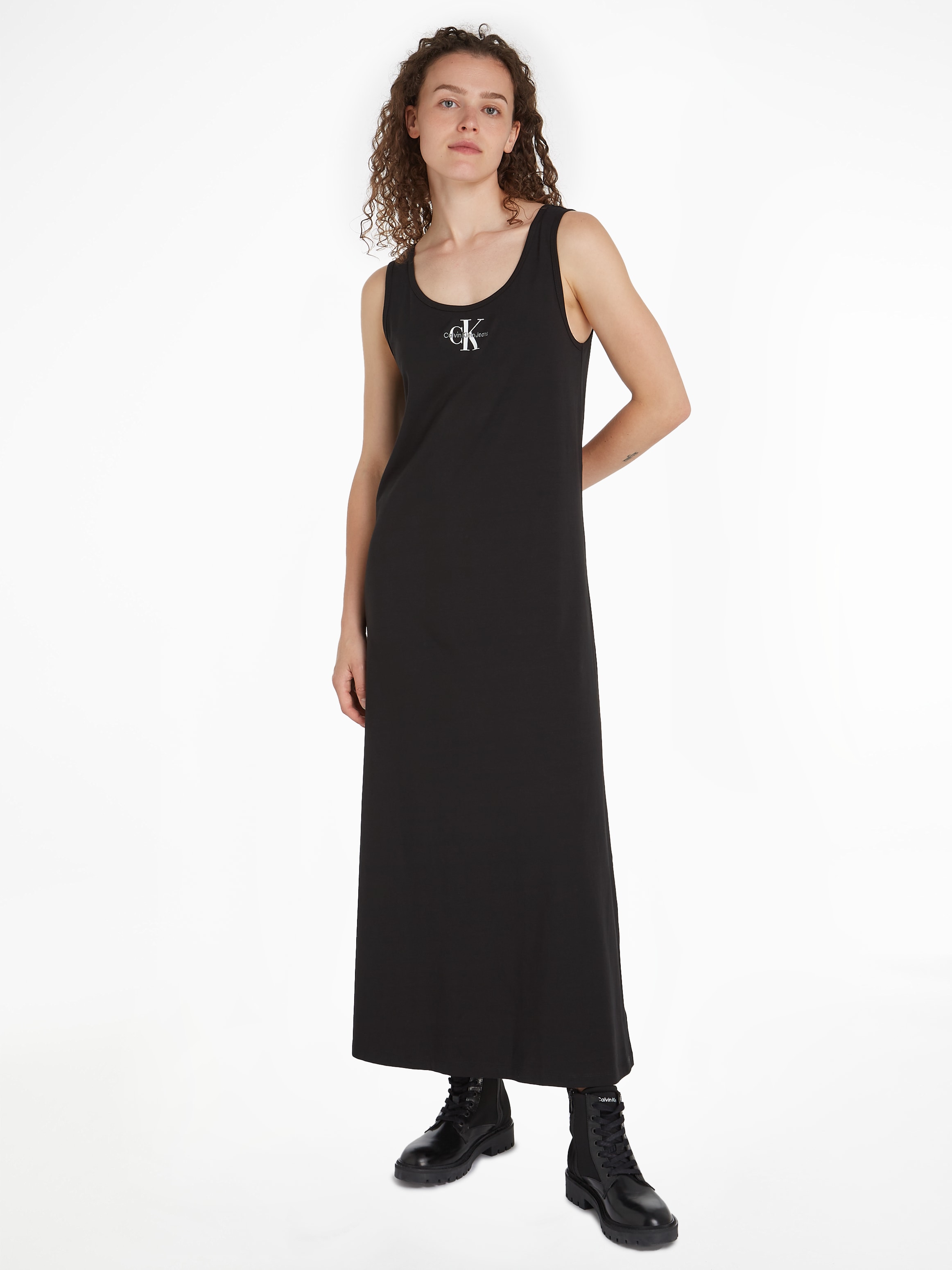 Shirtkleid »MONOLOGO LOOSE LONG TANK DRESS«, mit Logomarkenlabel