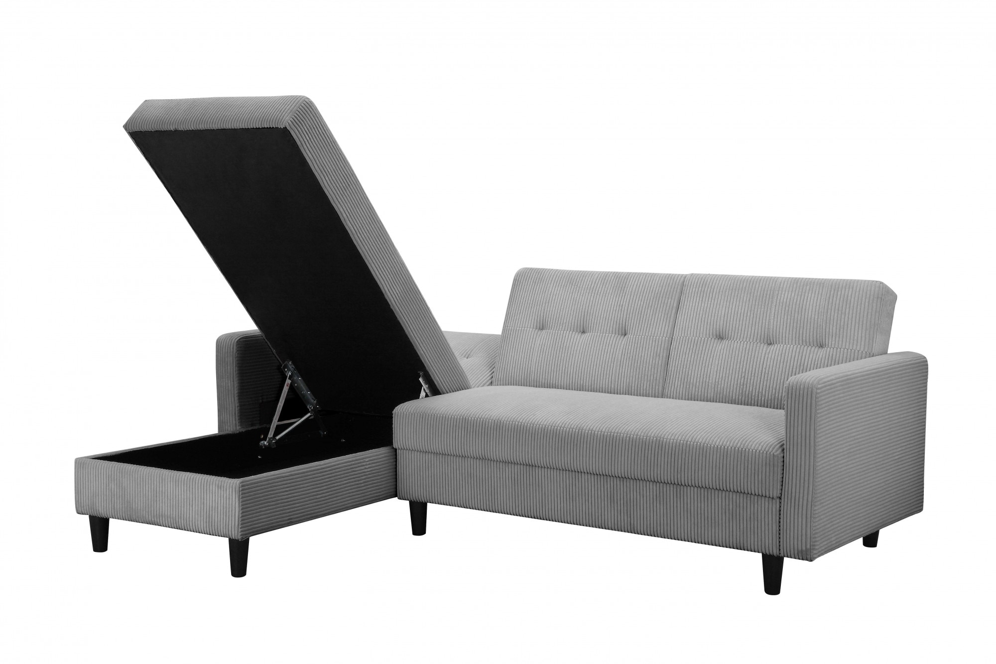 Dorel Home Ecksofa »Hartford II«, mit Bettfunktion und Stauraum, Recamiere beidseitig montierbar
