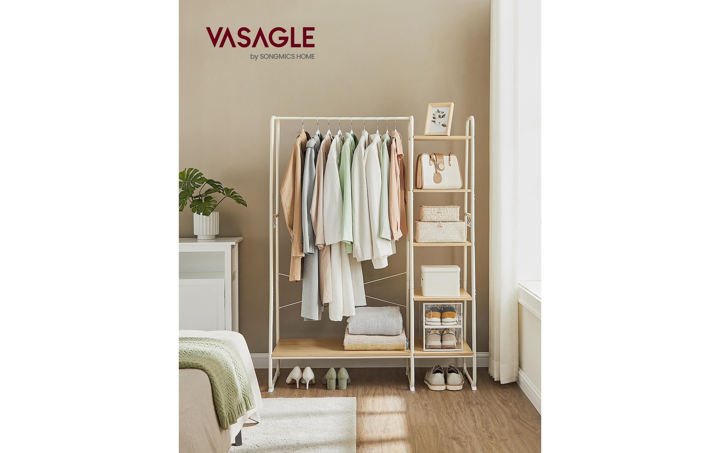 VASAGLE Garderobenständer »45 x 120 x 160 cm«