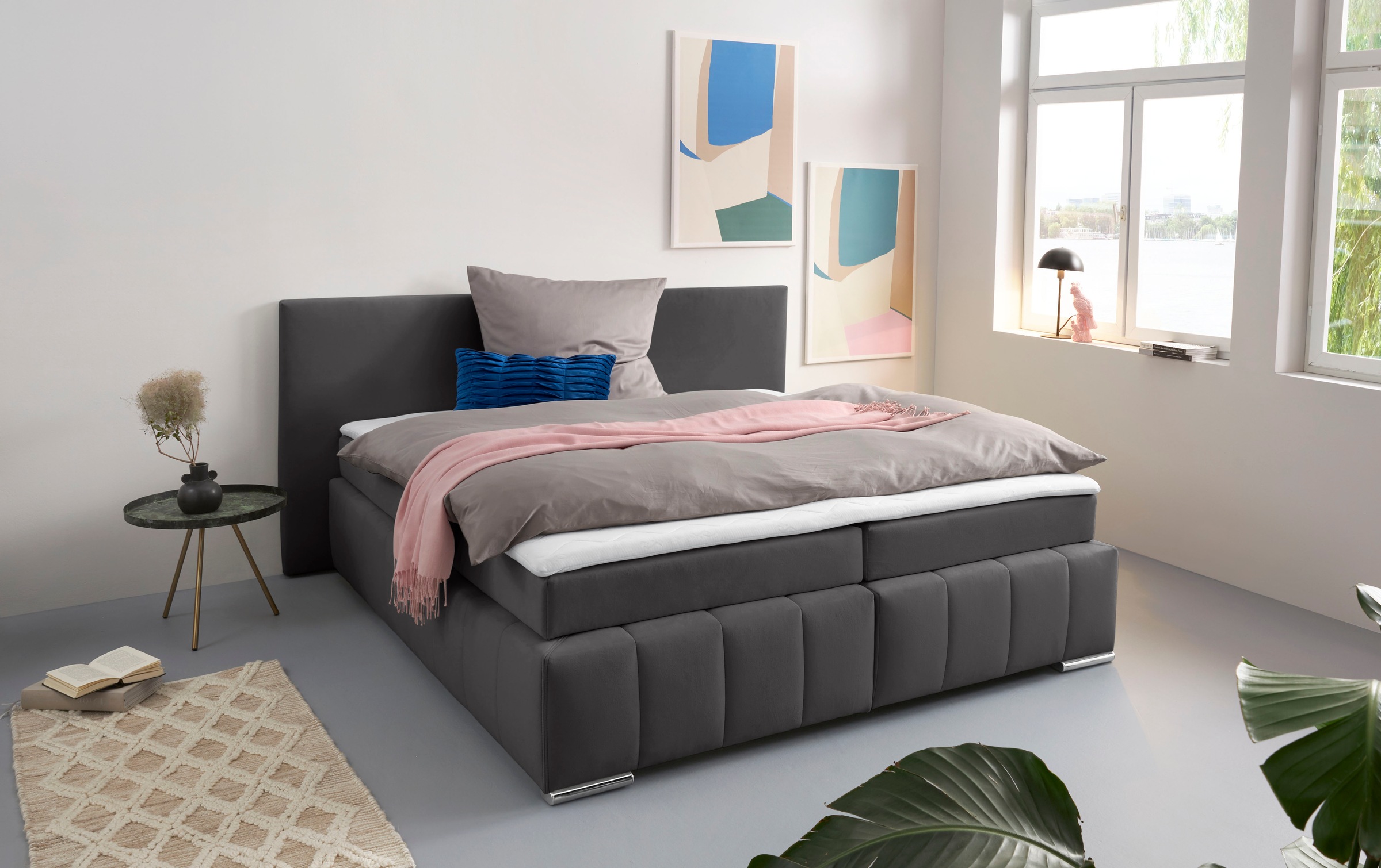 COLLECTION AB Boxbett »Vanessa«, inklusive Topper, H2 ohne Bettkasten, H3 mit Bettkasten
