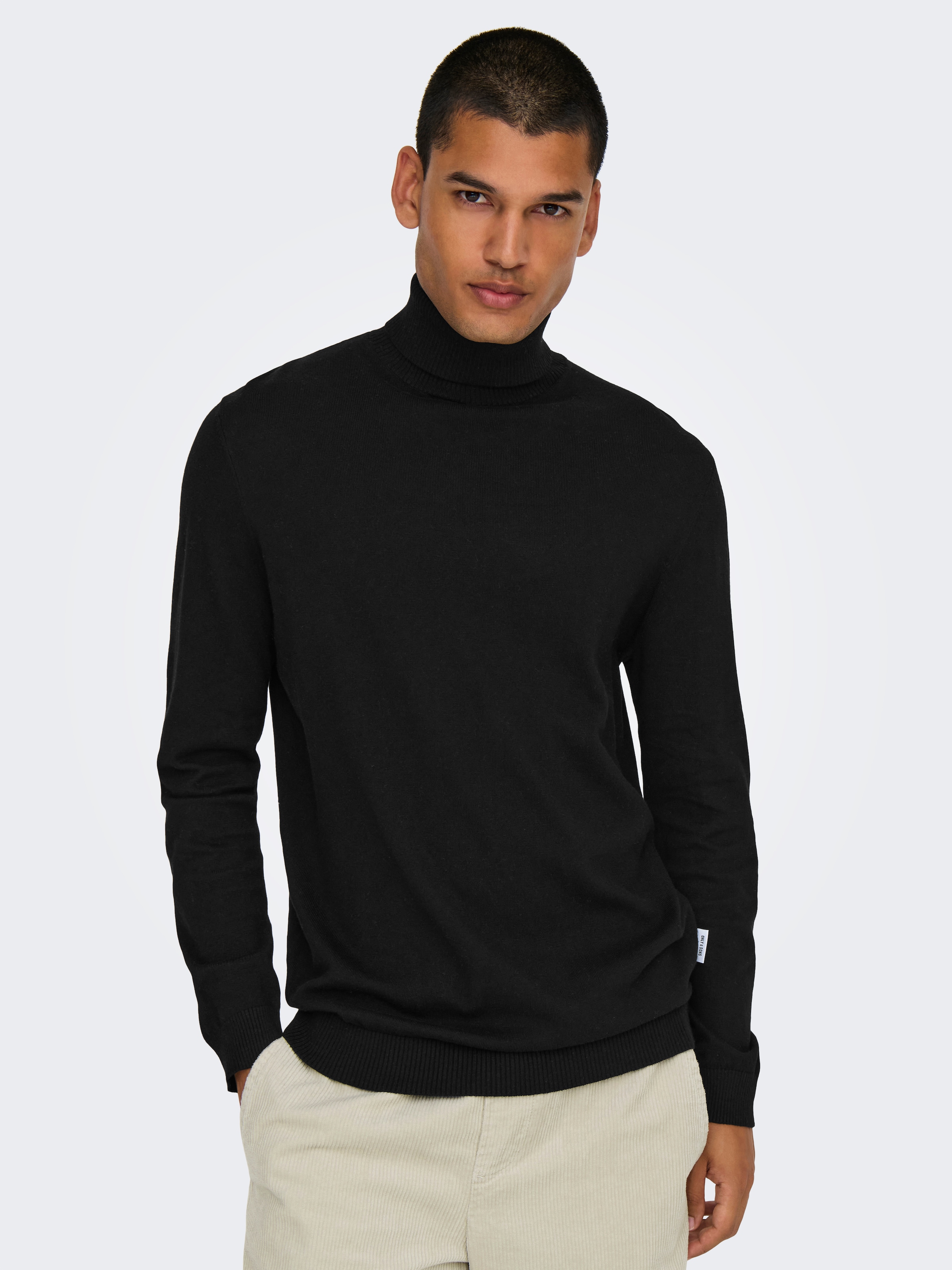 ONLY & SONS Stehkragenpullover »ONSLOUI REG 12 MEL ROLL KNIT NOOS«