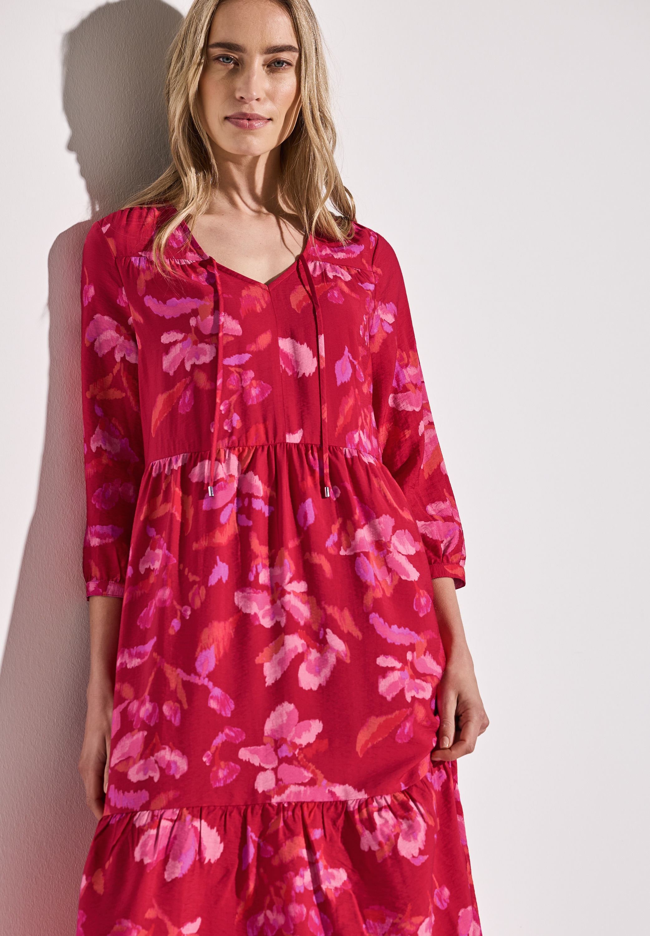 STREET ONE Tunikakleid, Sommerkleid mit Volants