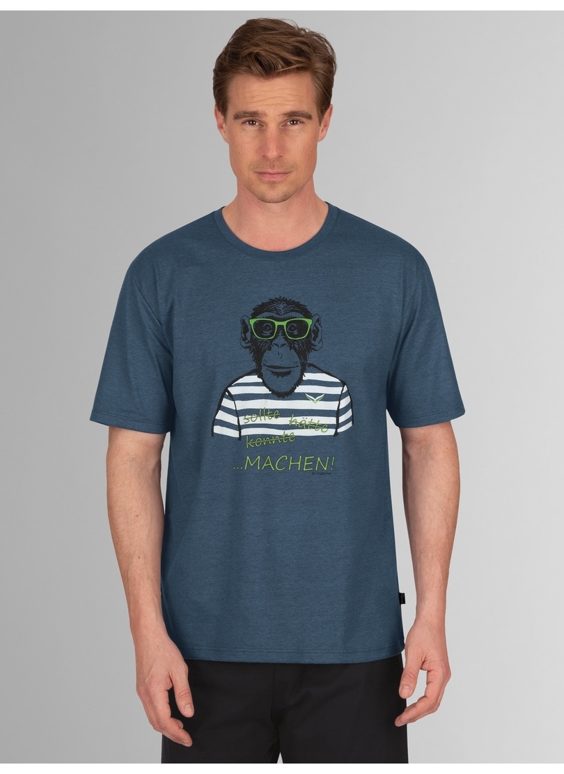 Trigema T-Shirt »TRIGEMA T-Shirt mit grossem Affen-Aufdruck«, (1 tlg.)