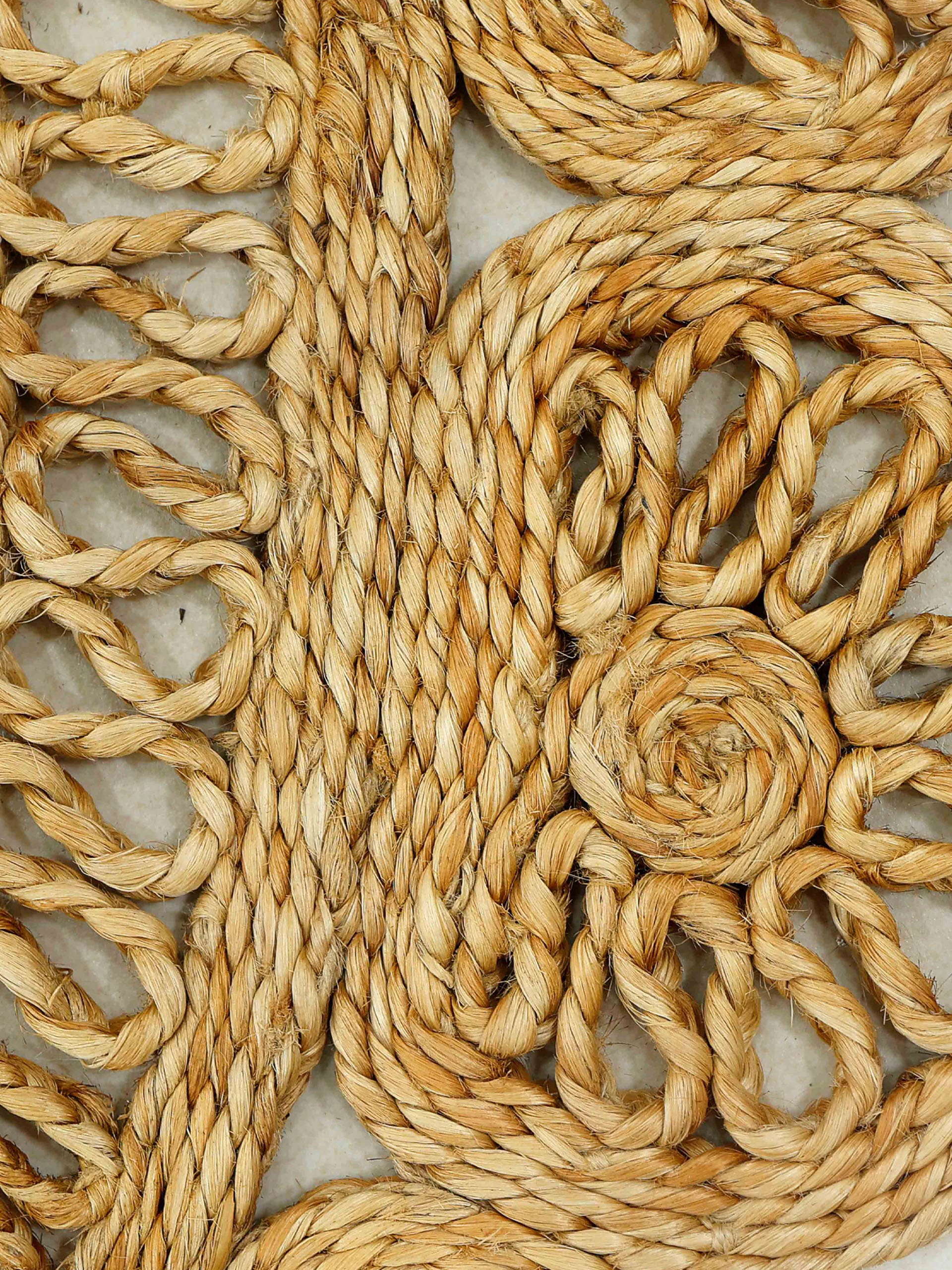 carpetfine Sisalteppich »Juteteppich Cate«, rechteckig, natürliches Pflanzenmaterial von Hand gewebt, Boho Style