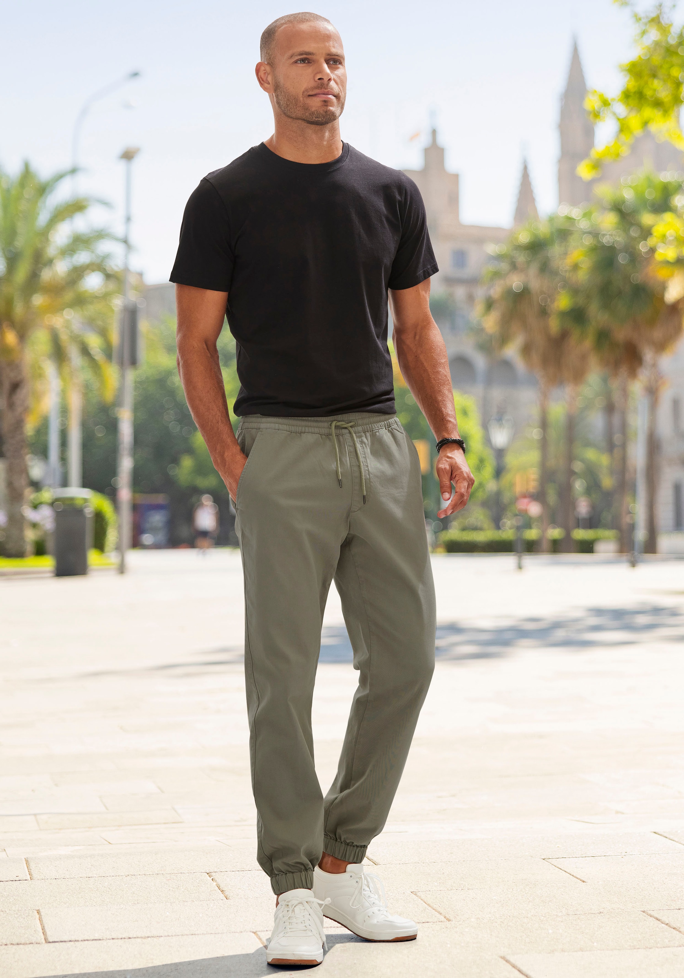 John Devin Jogger Pants »Jogg Pants«, aus elastischer Baumwoll-Qualität