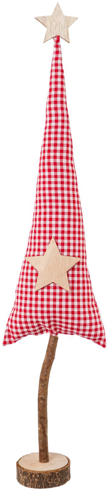 Creativ deco Dekobaum »Weihnachtsdeko rot«, aus Stoff in 2 Grössen: 30x9 cm, 40x13 cm