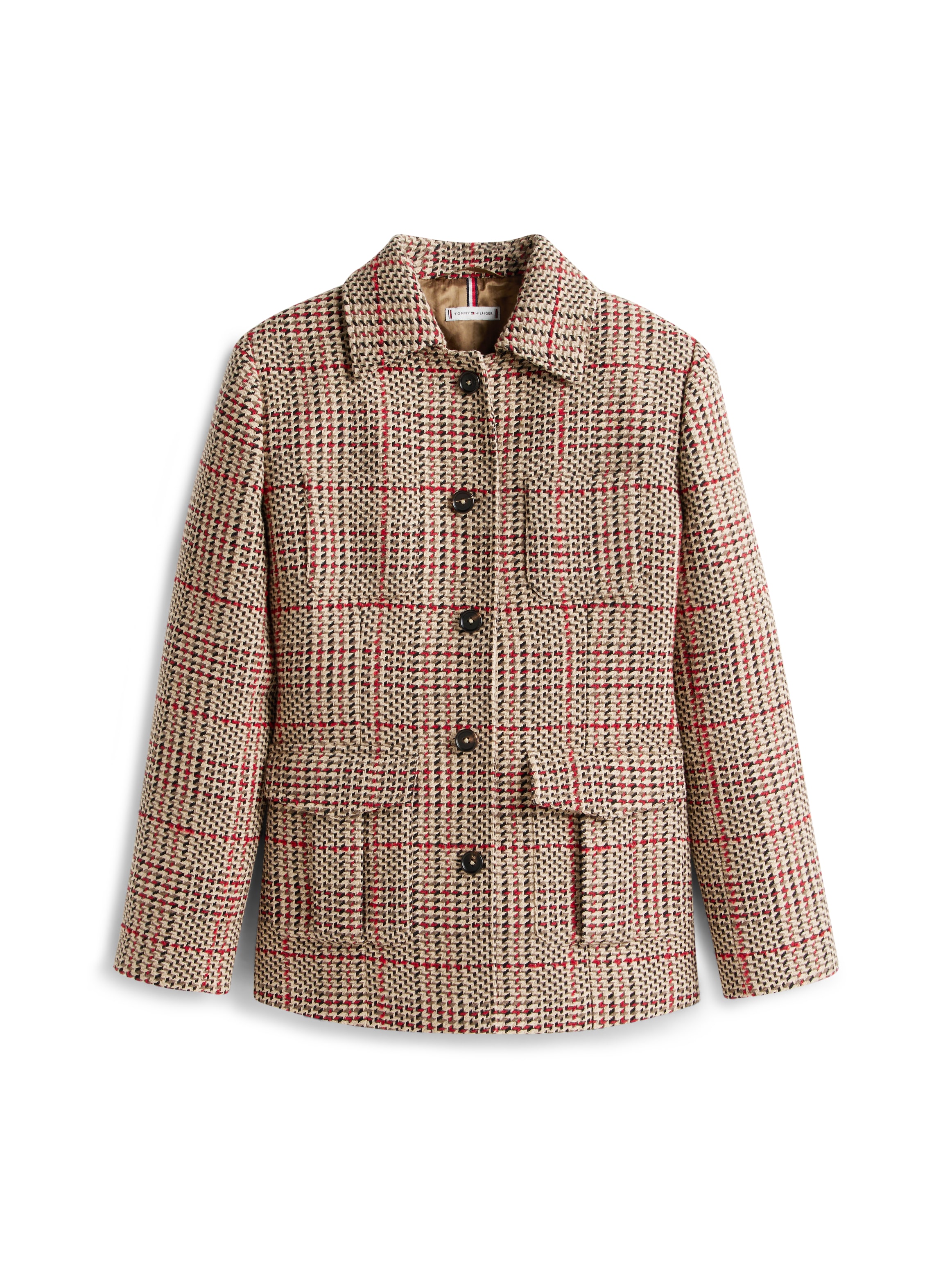 Tommy Hilfiger Kurzblazer »SEASONAL TEXTURE LADY JACKET«, mit Wollanteil