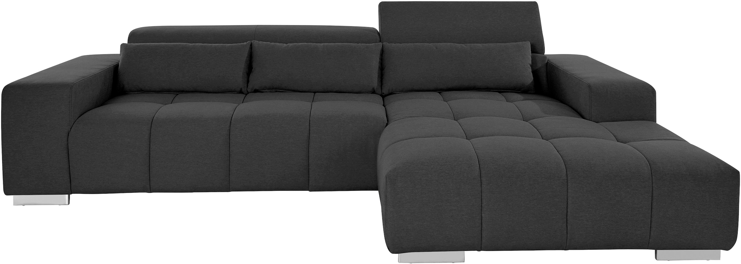 COTTA Ecksofa »Orion L-Form«, mit Kopfteilverstellung & 3 Nierenkissen