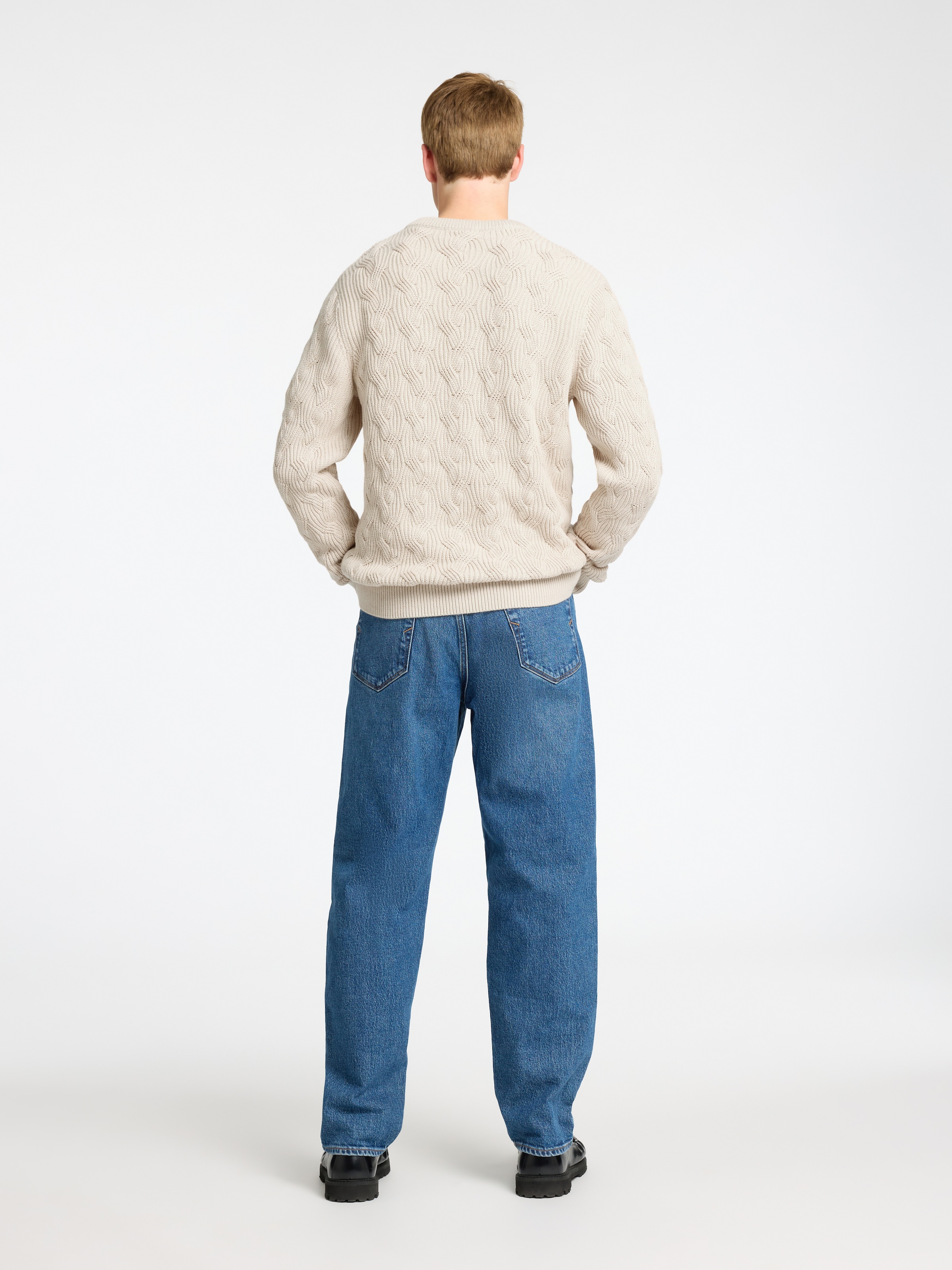 SELECTED HOMME Strickpullover »SLHCALLIS LS KNIT CABLE CREW NECK NOOS«