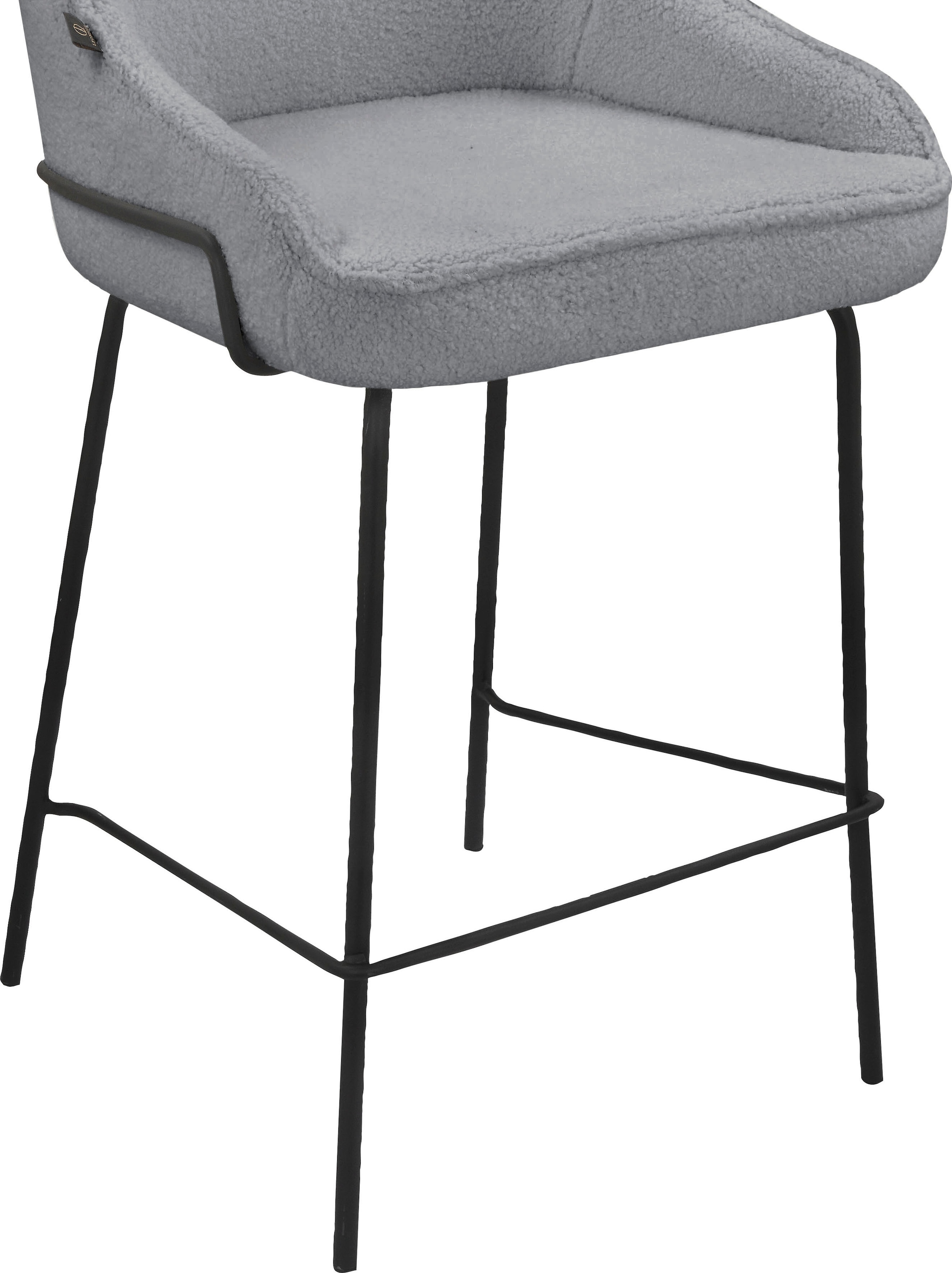Leonique 4-Fussstuhl »Puant«, 2 St., Struktur, mit Stoff aus Polyester/recyceltem Polyester, Sitzhöhe 65 cm