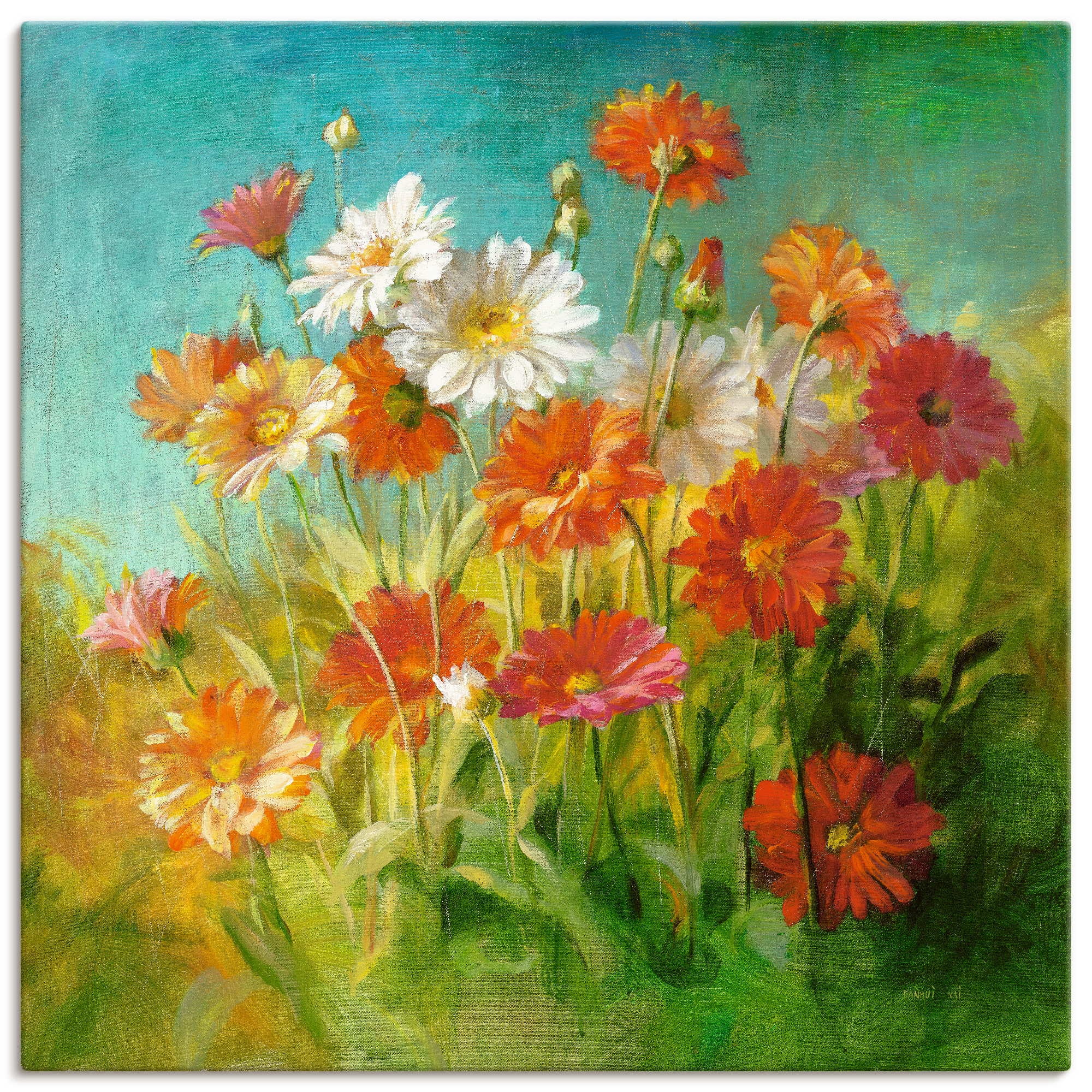 Artland Wandbild »Gemalte Gänseblümchen«, Blumen, (1 St.), als  Leinwandbild, Wandaufkleber oder Poster in versch. Grössen online bestellen  | Jelmoli-Versand