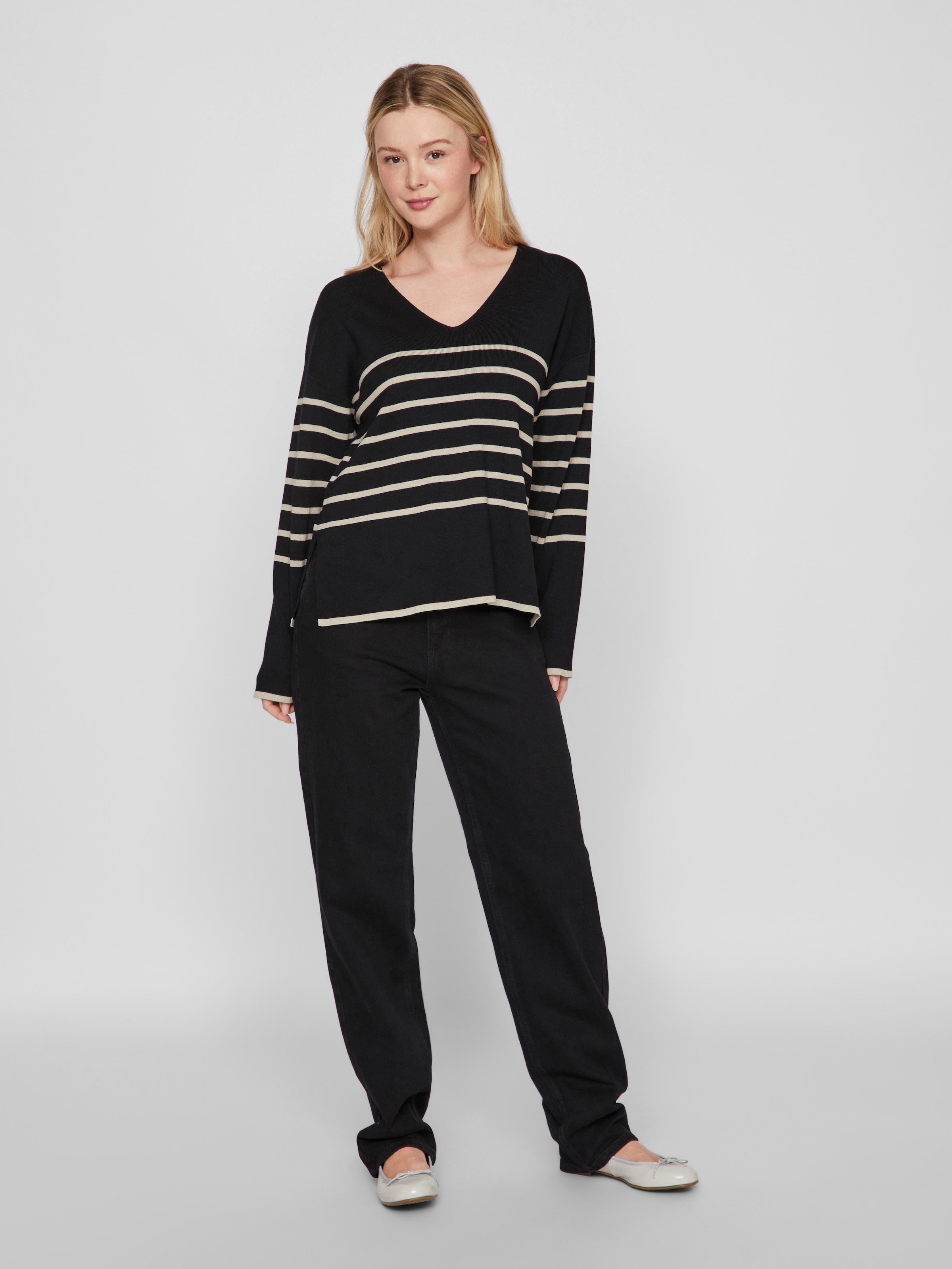 Vila V-Ausschnitt-Pullover »VIOSTRIA V-NECK L/S REV TOP-NOOS«