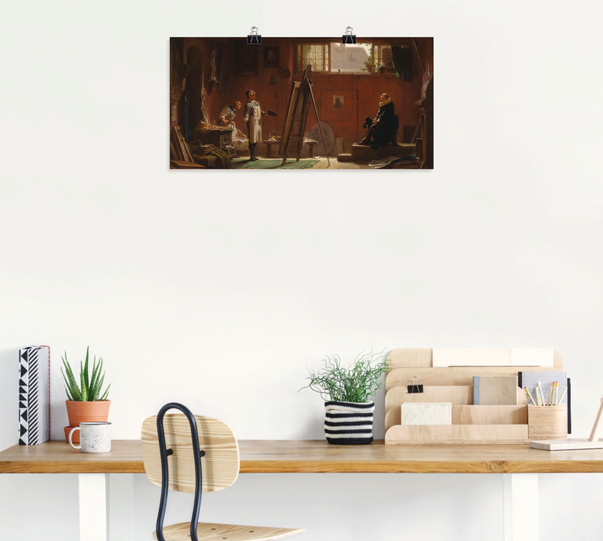 Artland Wandbild »Der Portraitmaler. Um 1858«, Berufe, (1 St.), als Leinwandbild, Wandaufkleber oder Poster in versch. Grössen