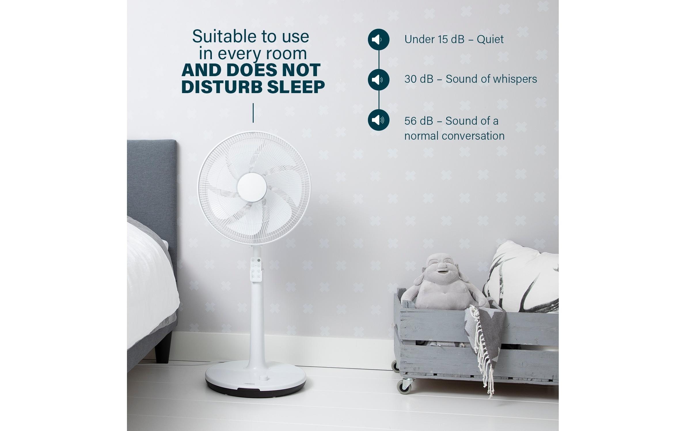 PRINCESS Standventilator »Smart DC 40 cm, App-gesteuert, Weiss«