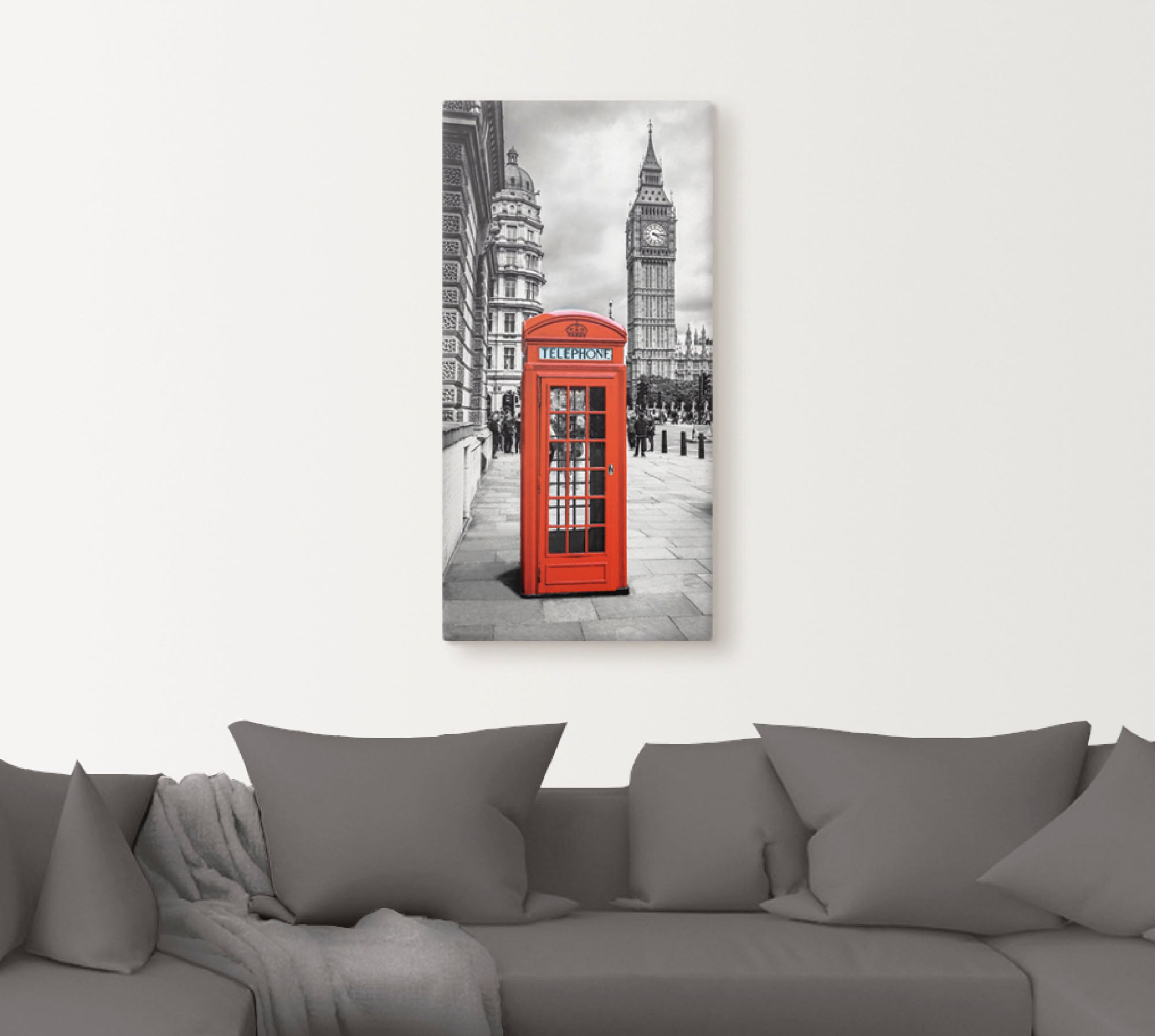Artland Wandbild »London Telefonzelle«, Architektonische Elemente, (1 St.), als Alubild, Outdoorbild, Leinwandbild in verschied. Grössen