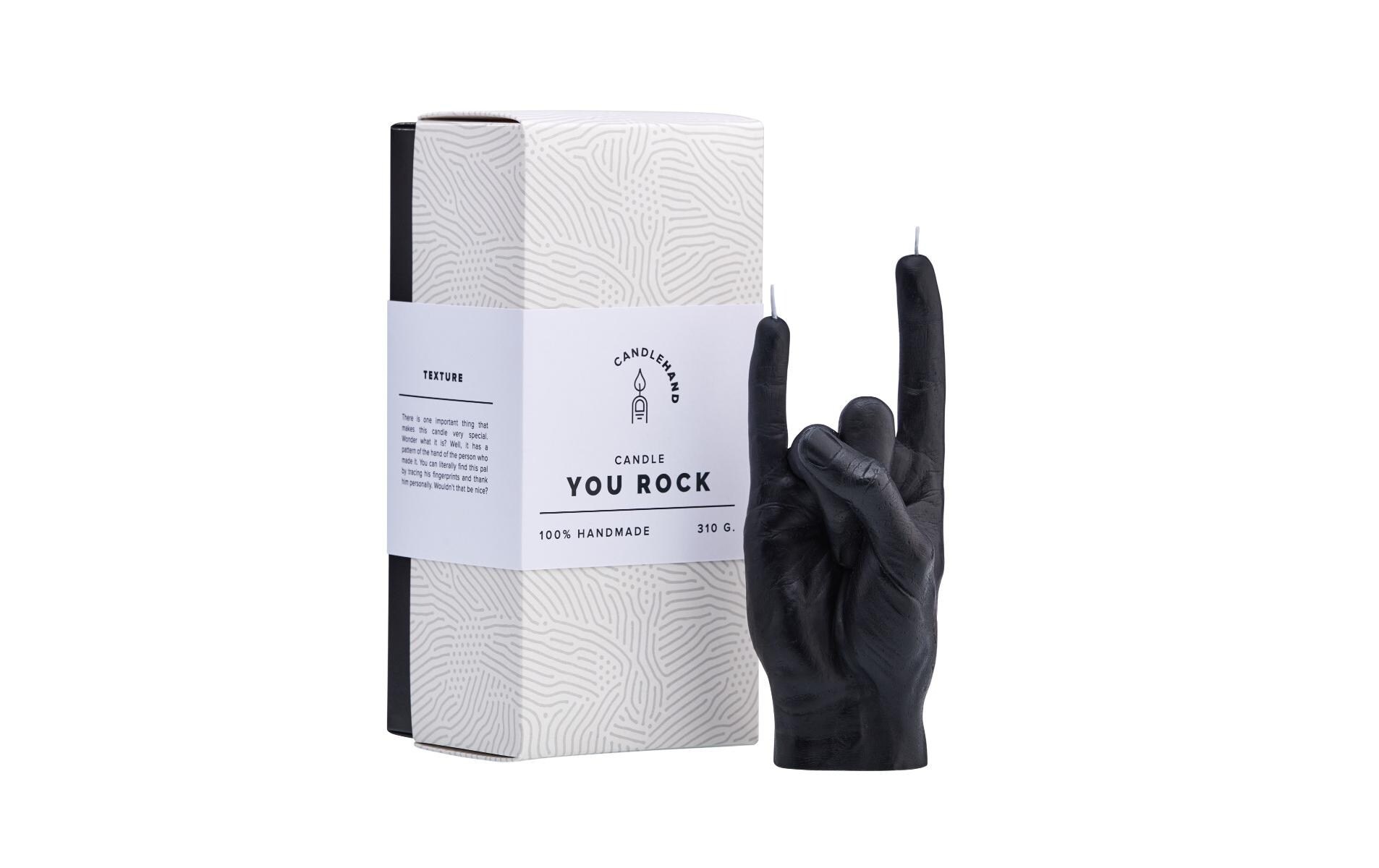 Formkerze »Mandatus Candle Hand You Rock«