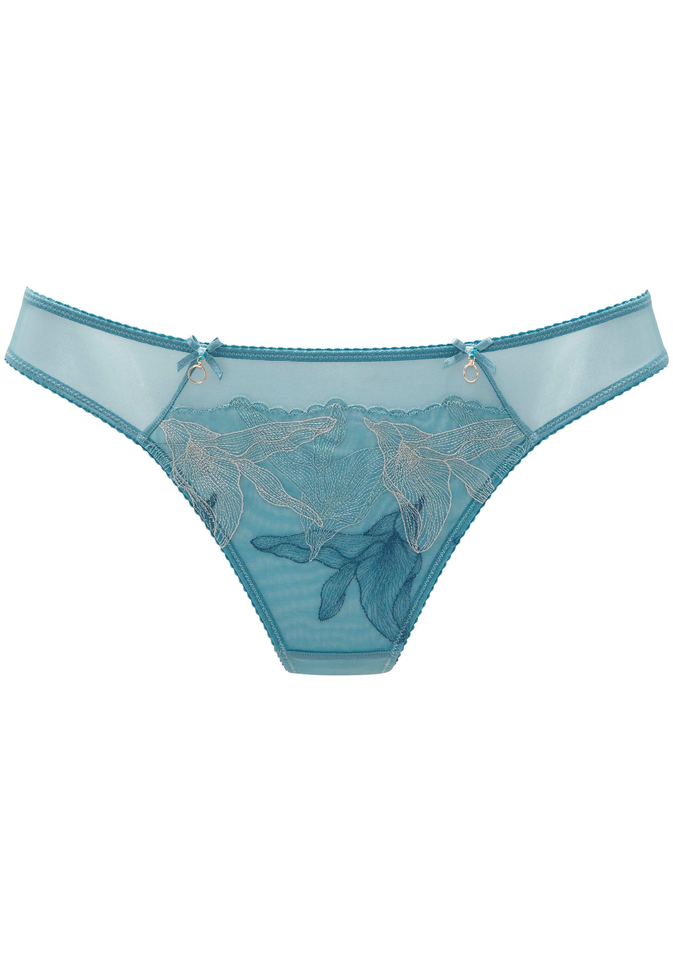 LASCANA String, aus Mesh mit hauchzarter Stickerei, transparente Unterwäsche