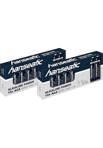 Batterie »20er Pack Alkaline Power, AAA Micro«, LR03, (Packung, 20 St.)