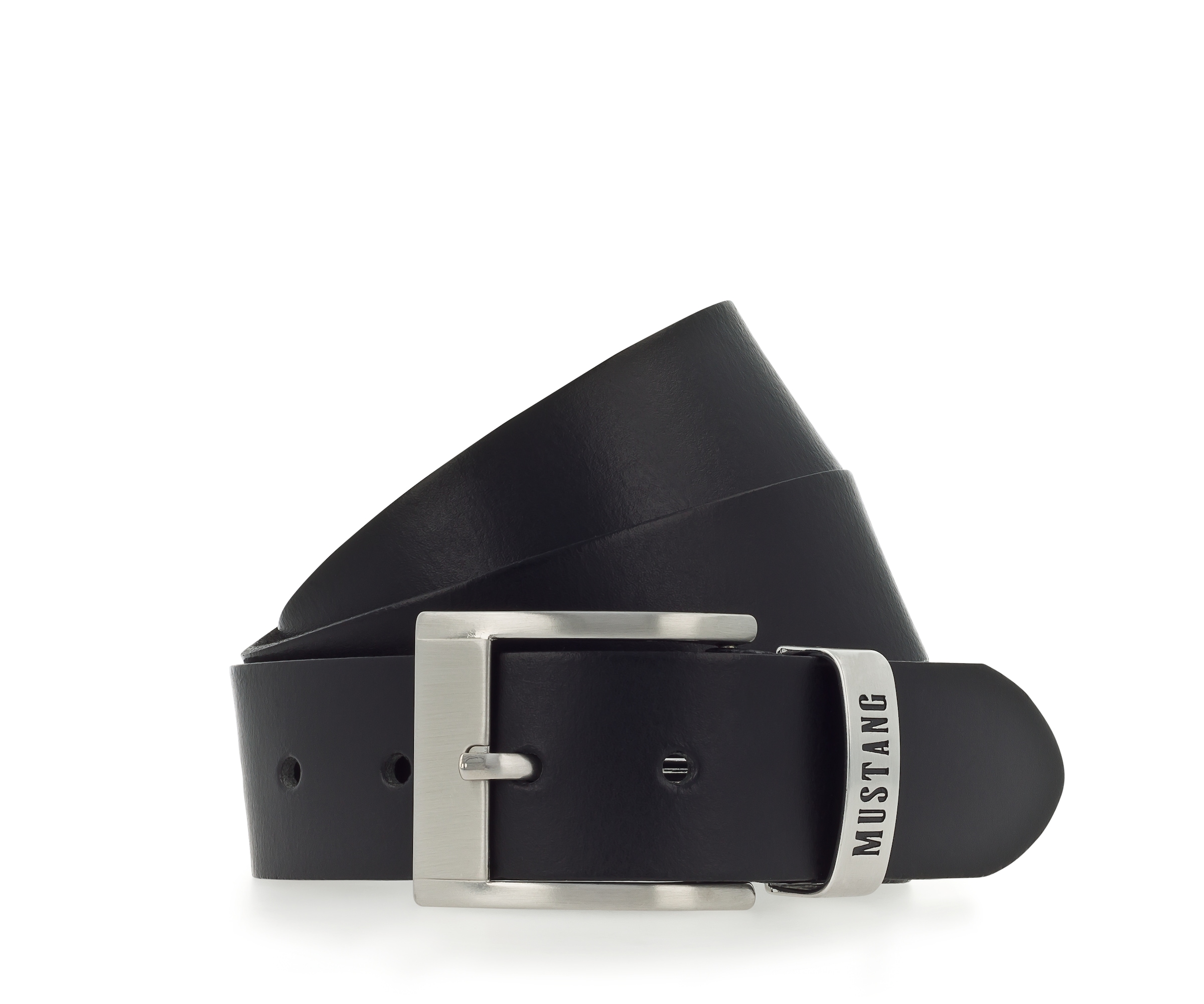 MUSTANG Ledergürtel Überlänge, Vintagecharakter, 4 cm