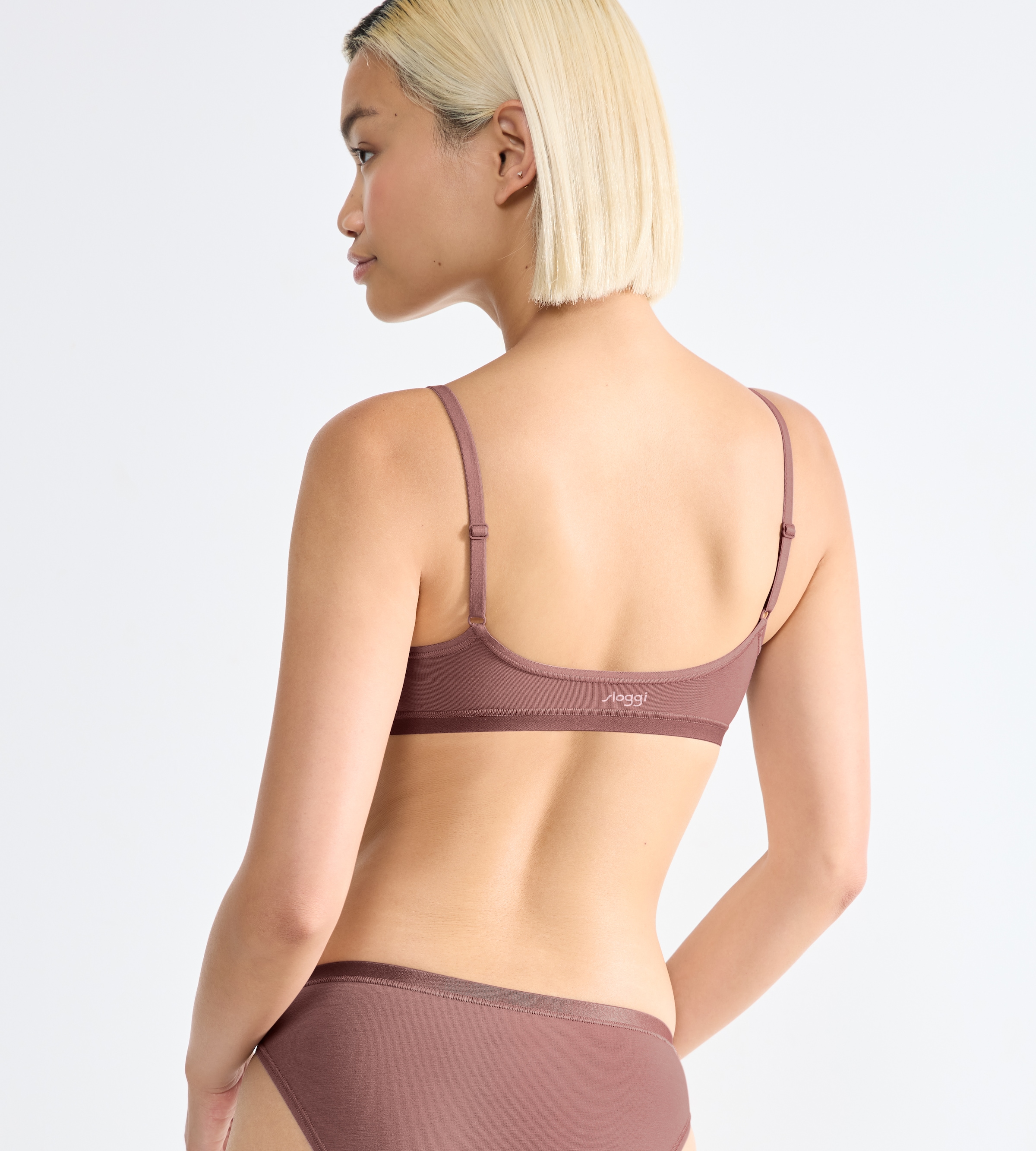 sloggi Bustier »GO Daily Cotton«, Glanz-Effekt Details, glattes, flaches, elastisches Unterbrustband