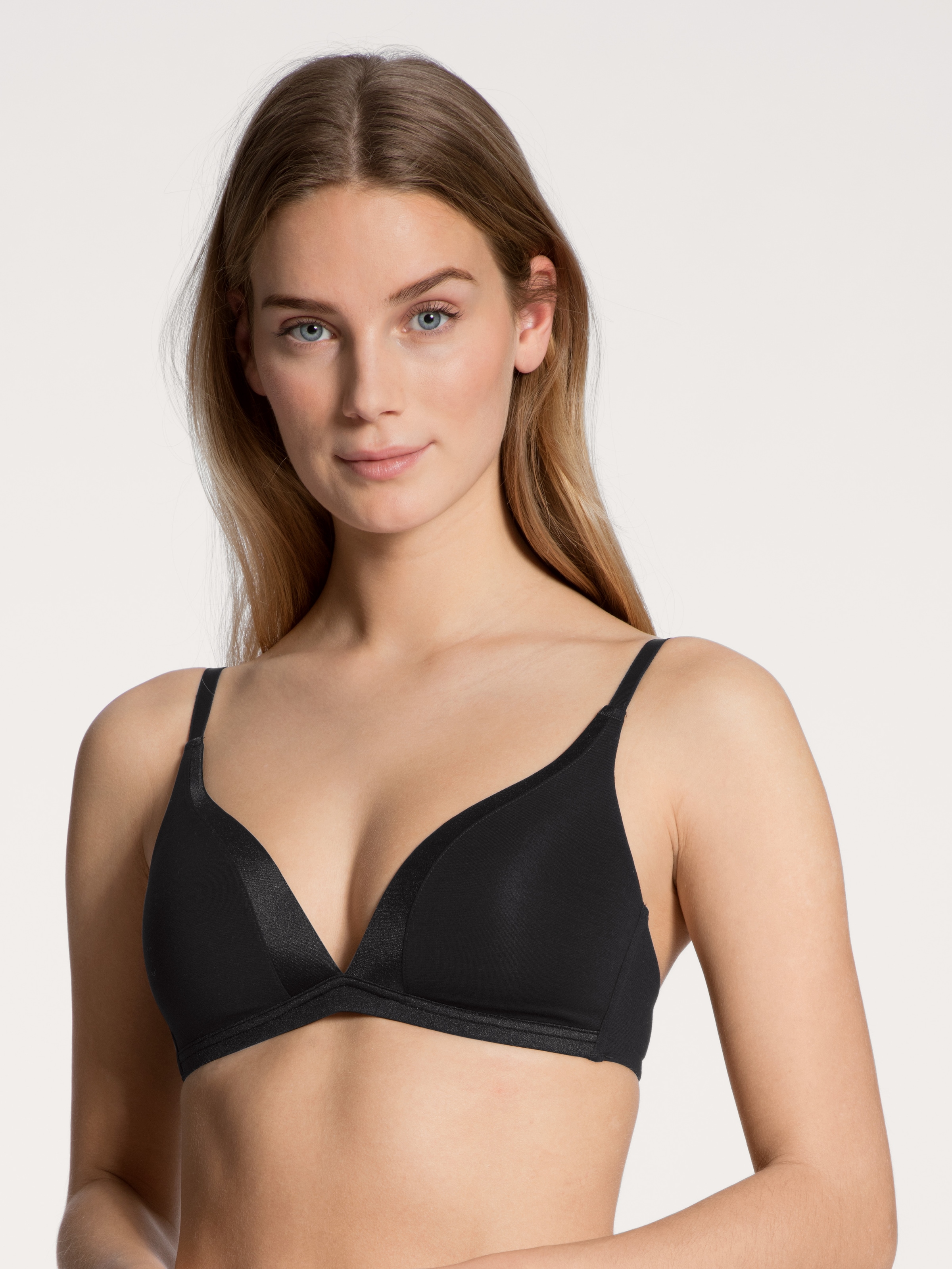 CALIDA Triangel-BH "Cate" Satinblende, ohne Bügel, Single-Jersey Qualität, elastisch, weich
