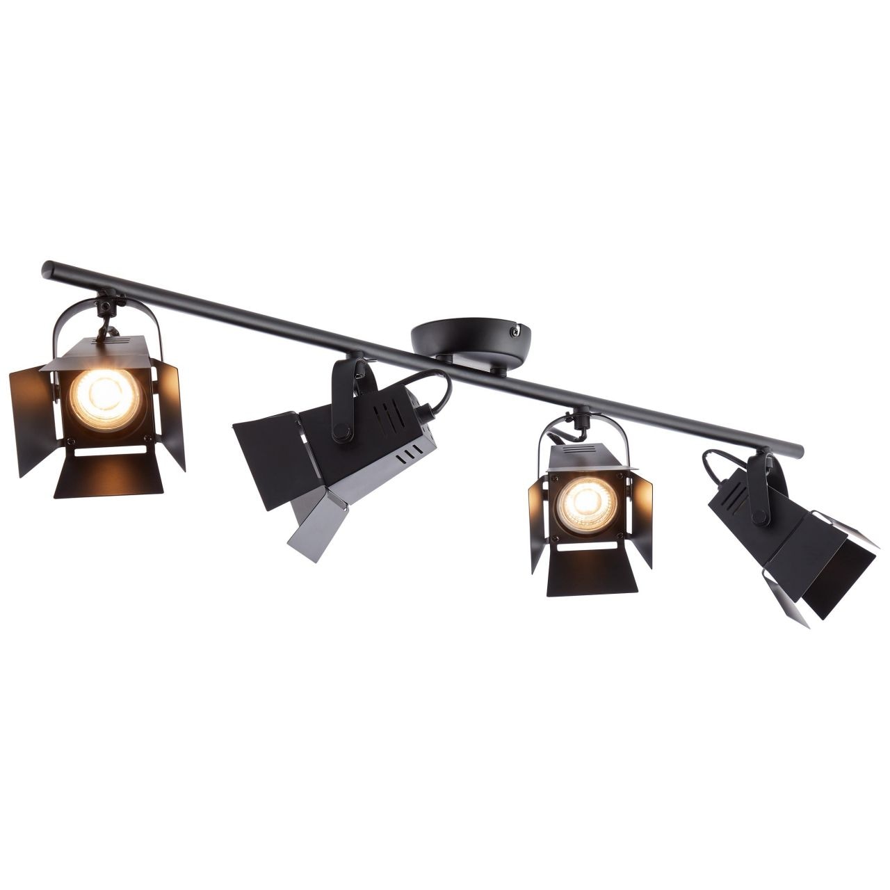 Brilliant Deckenstrahler »Movie«, 4 flammig, Leuchtmittel GU10 | LED wechselbar, LED Spotrohr 4flg schwarz matt