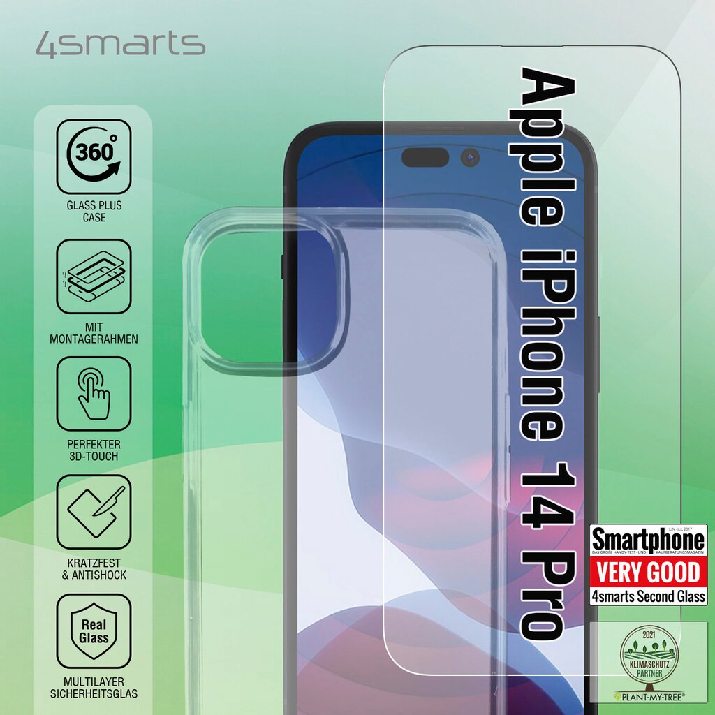 4smarts Backcover »360° Protection Set X-Pro Clear - iPhone 14 Pro«