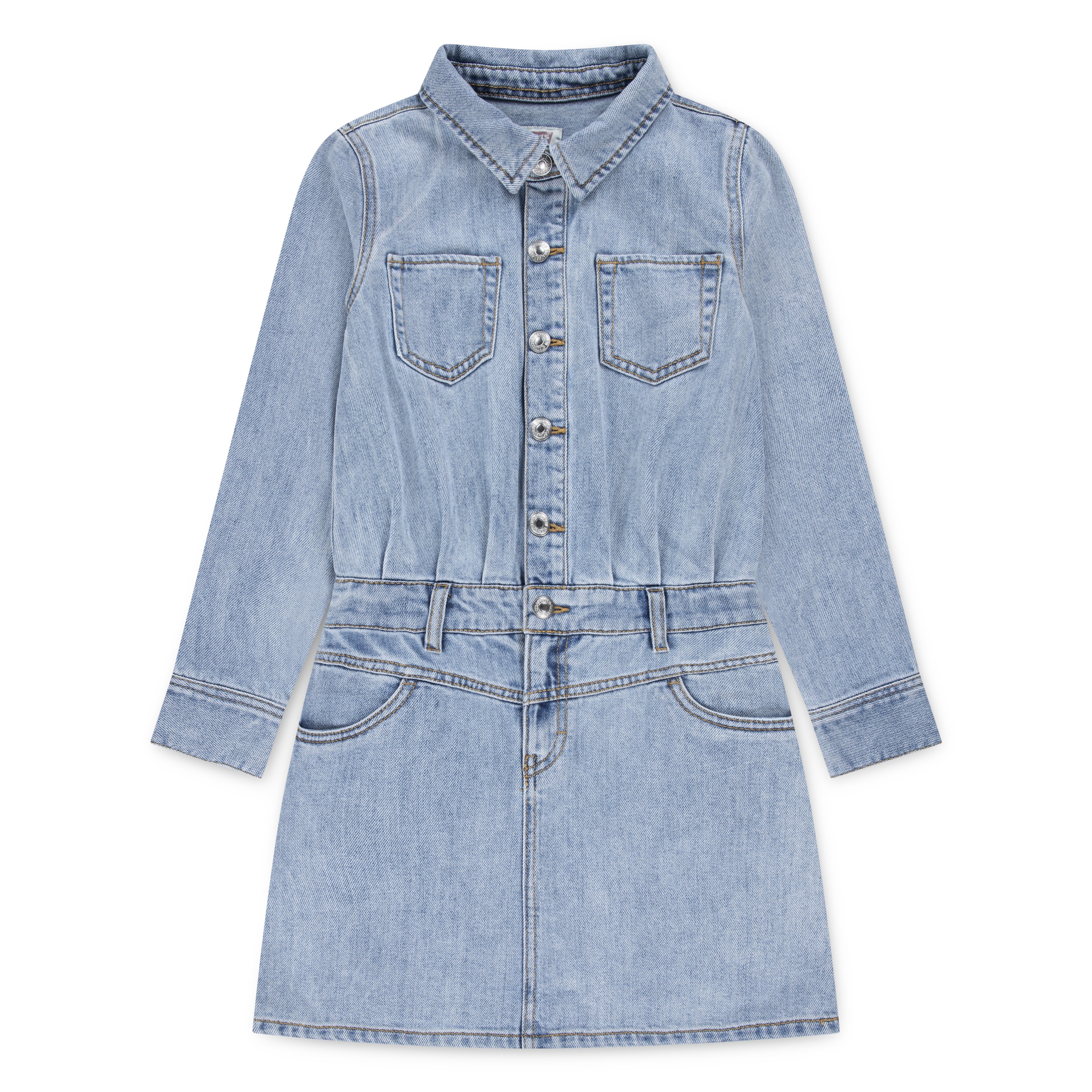 Levi's® Kids Jeanskleid »LVG LS WESTERN DRESS« Brusttaschen Gesässtaschen mit Druckknöpfen, for Girls