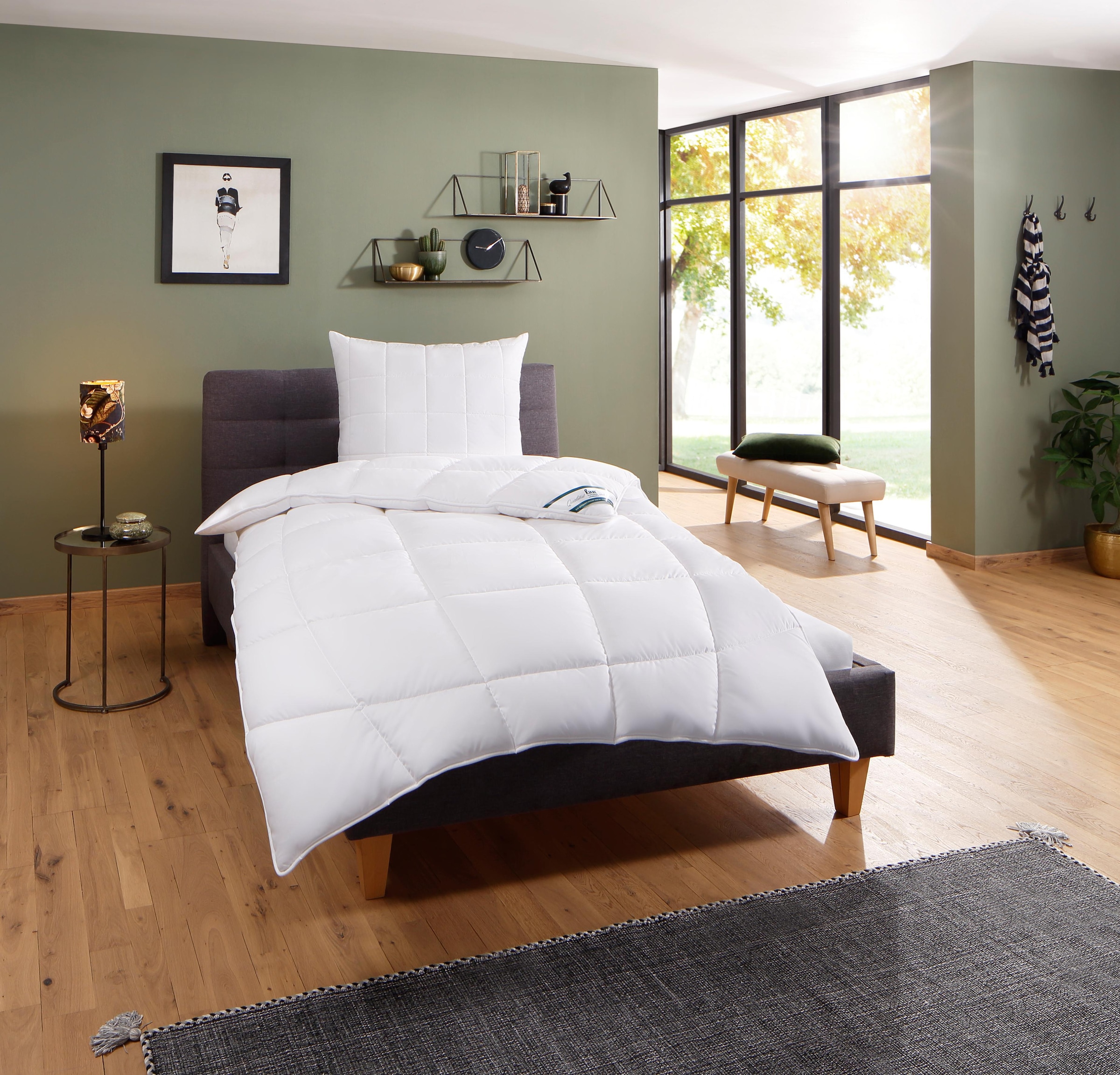 fan Microfaserkissen »Stützendes Kopfkissen Komfort Plus XXL-Warm, in 40x80 oder 80x80 cm«, (1 St.), flauschig, kuscheliges Kopfkissen