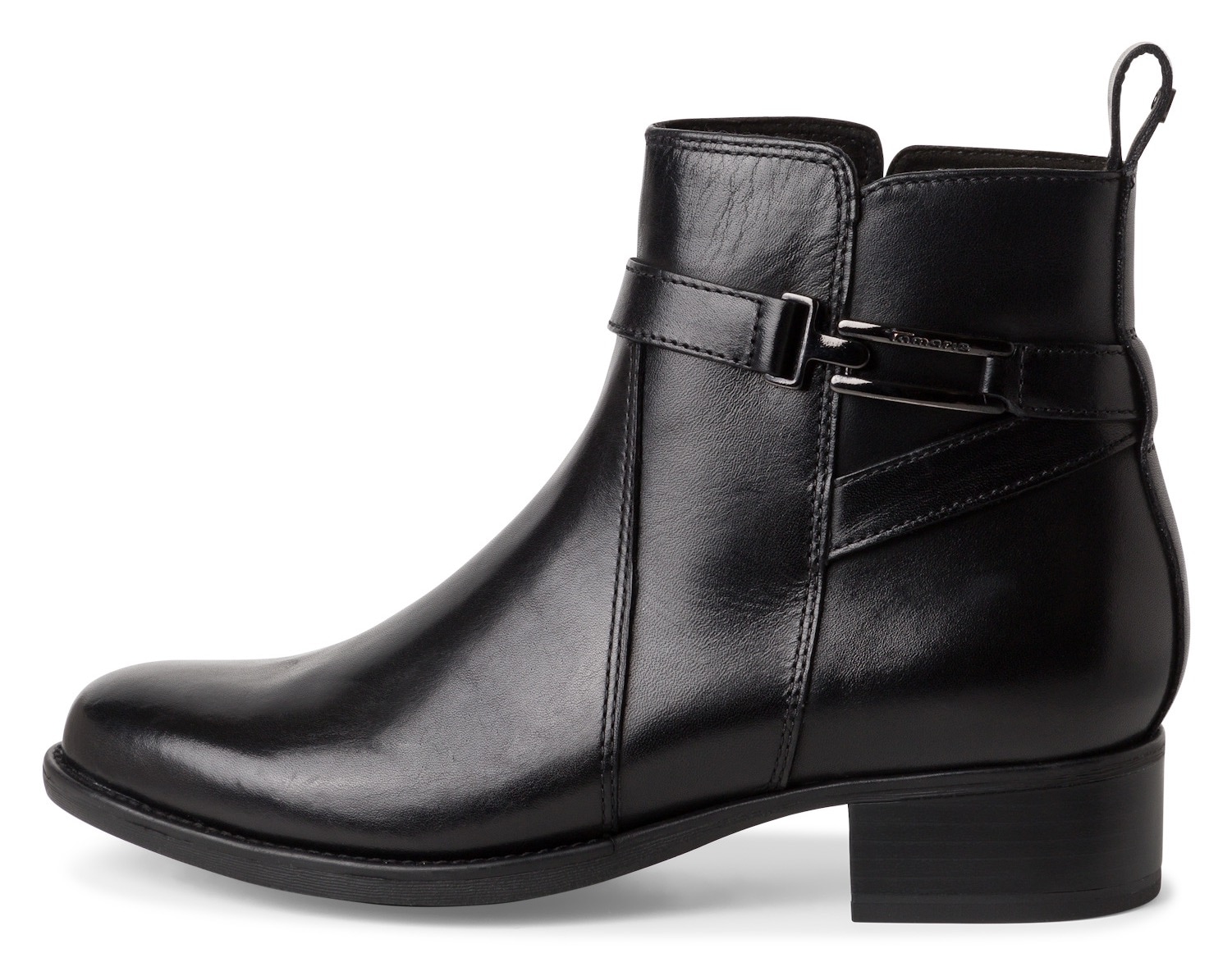 Tamaris Stiefelette, Blockabsatz, Businessschuh mit praktischem Innenreissverschluss