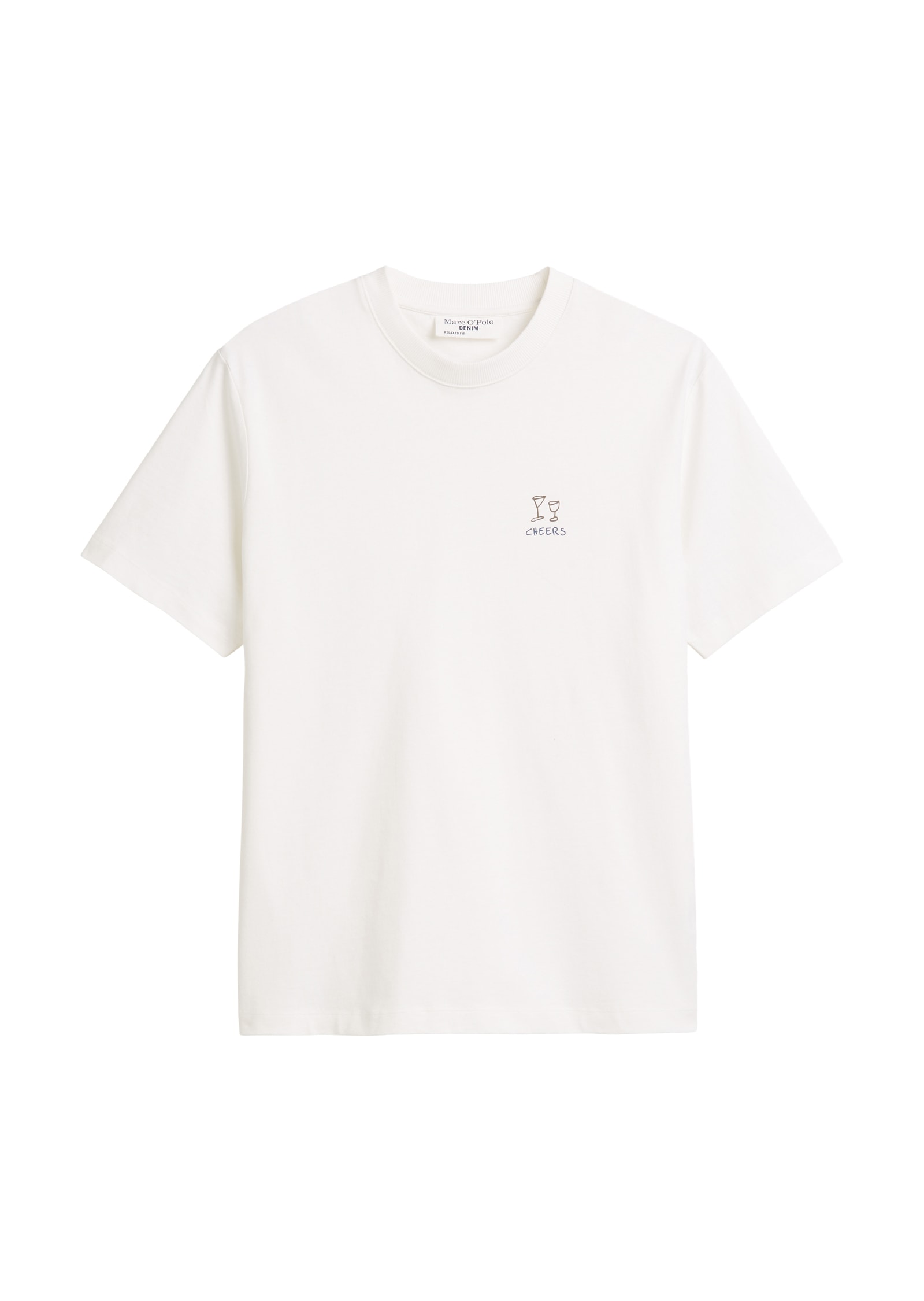 Marc O'Polo DENIM T-Shirt, Rundhals, relaxed fit, kontrastfarbener Print
