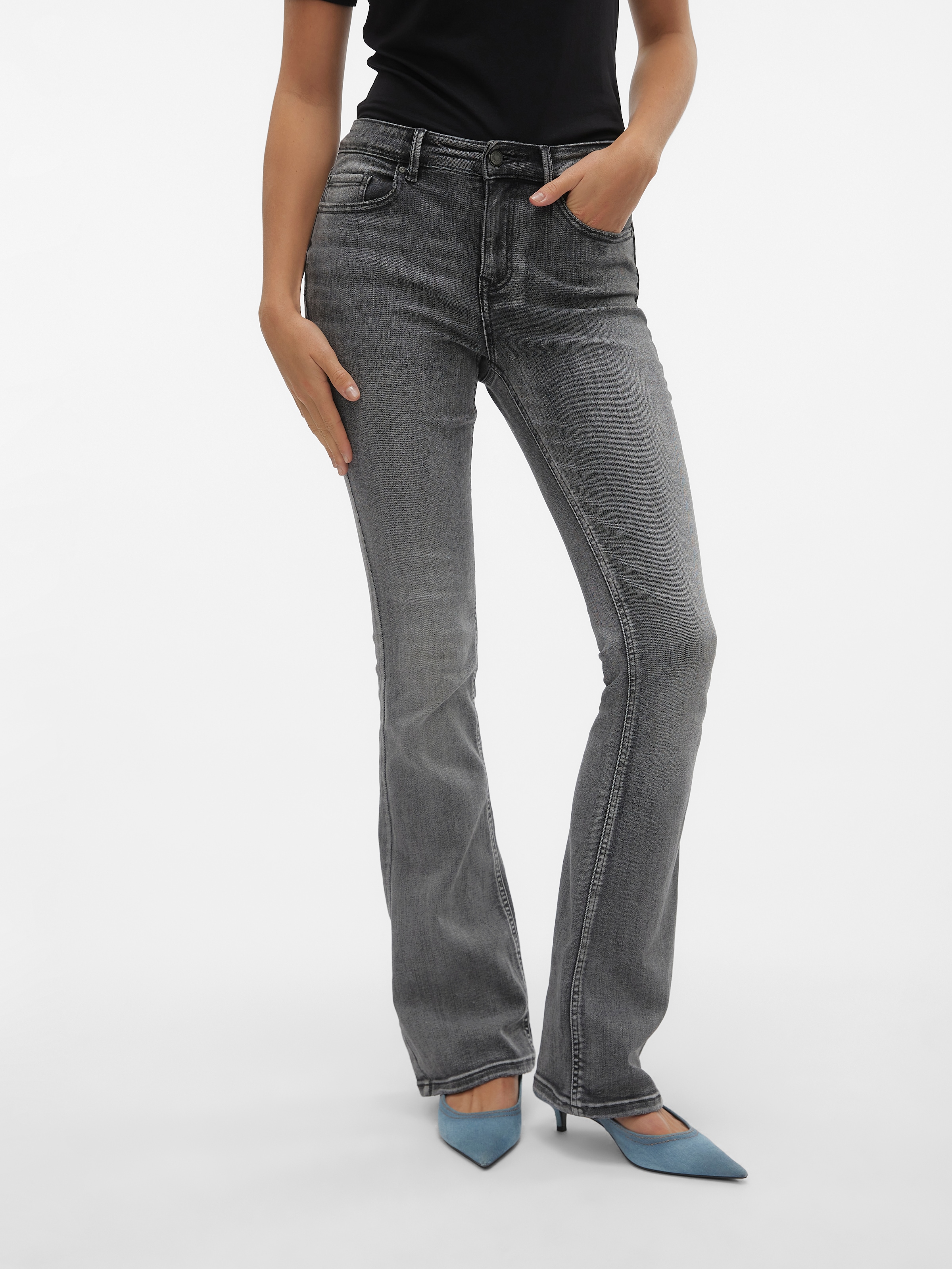 Vero Moda Bootcut-Jeans »VMFLASH MR FLARED JEANS LI213 GA NOOS«