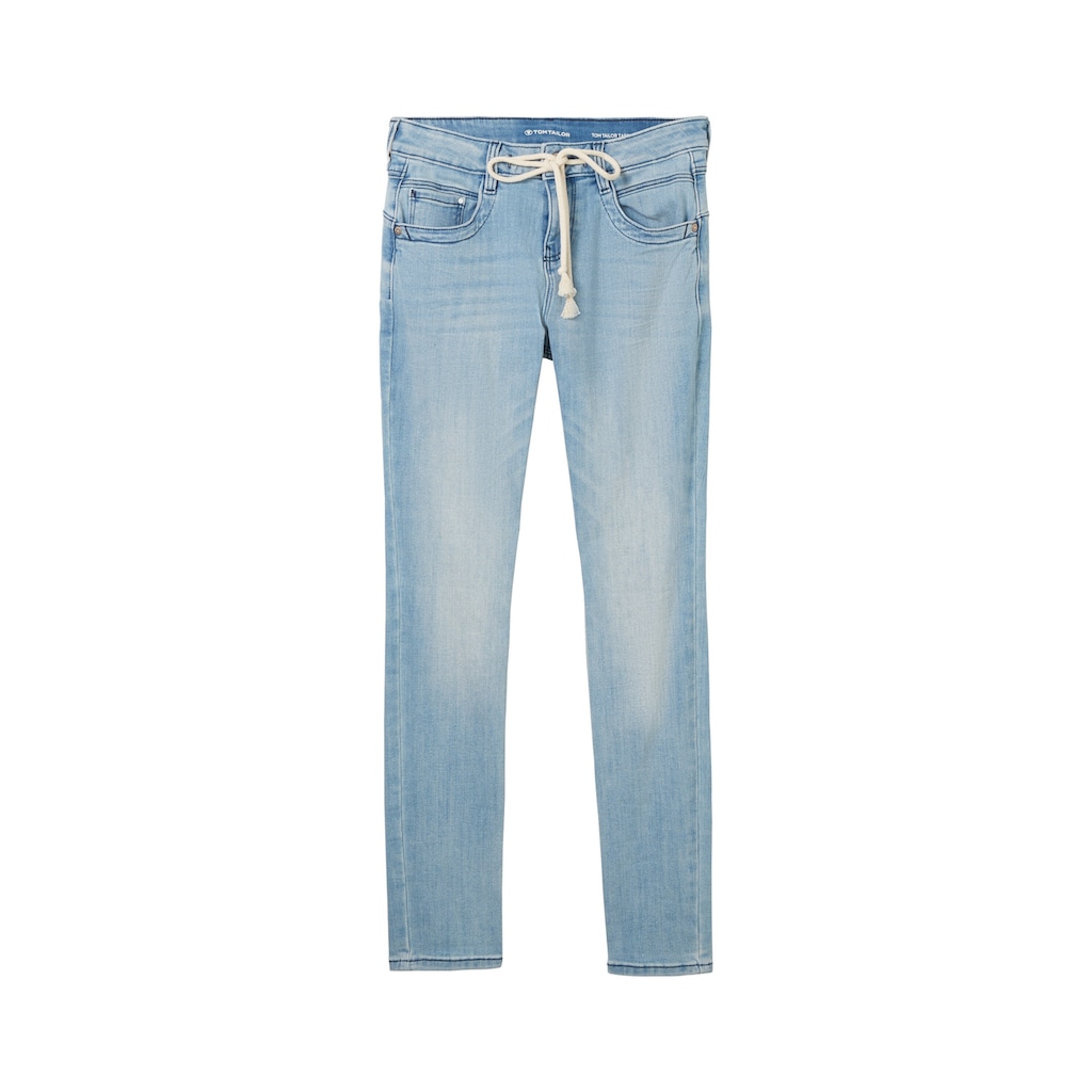 TOM TAILOR 5-Pocket-Jeans »Tapered Relaxed«, mit Kordel am Bund