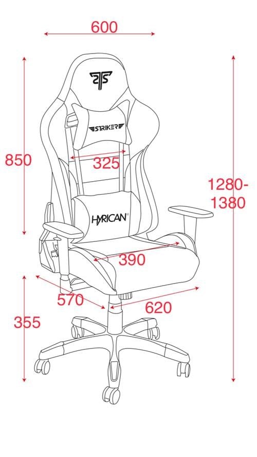 Hyrican Gaming-Stuhl »"Striker Tank" schwarz/weiss, Kunstleder, ergonomischer Gamingstuhl«, Bürostuhl, Schreibtischstuhl, geeignet für Erwachsene