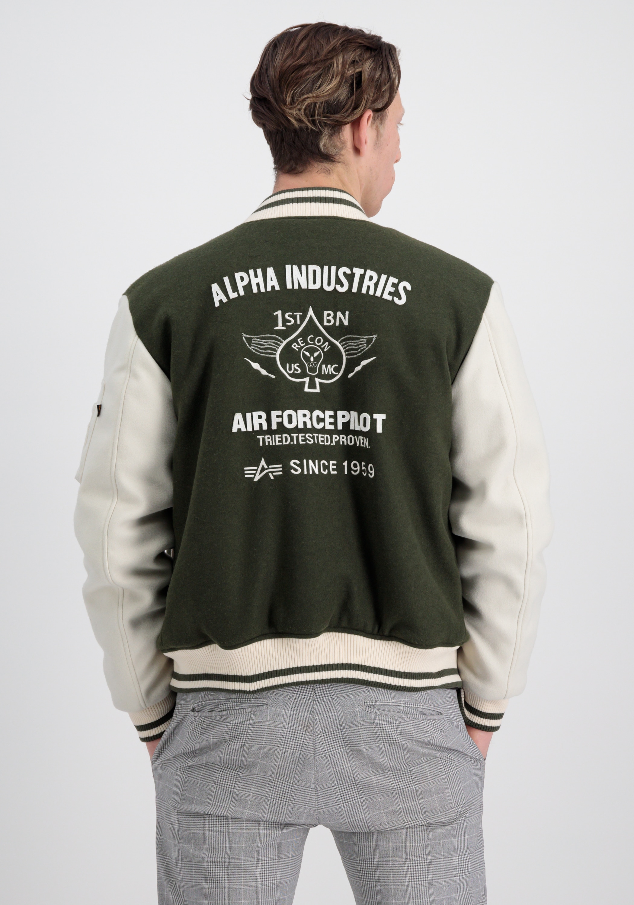 Alpha Industries Bomberjacke »Alpha Industries Men - Bomber Jackets Varsity Air Force Jacket«