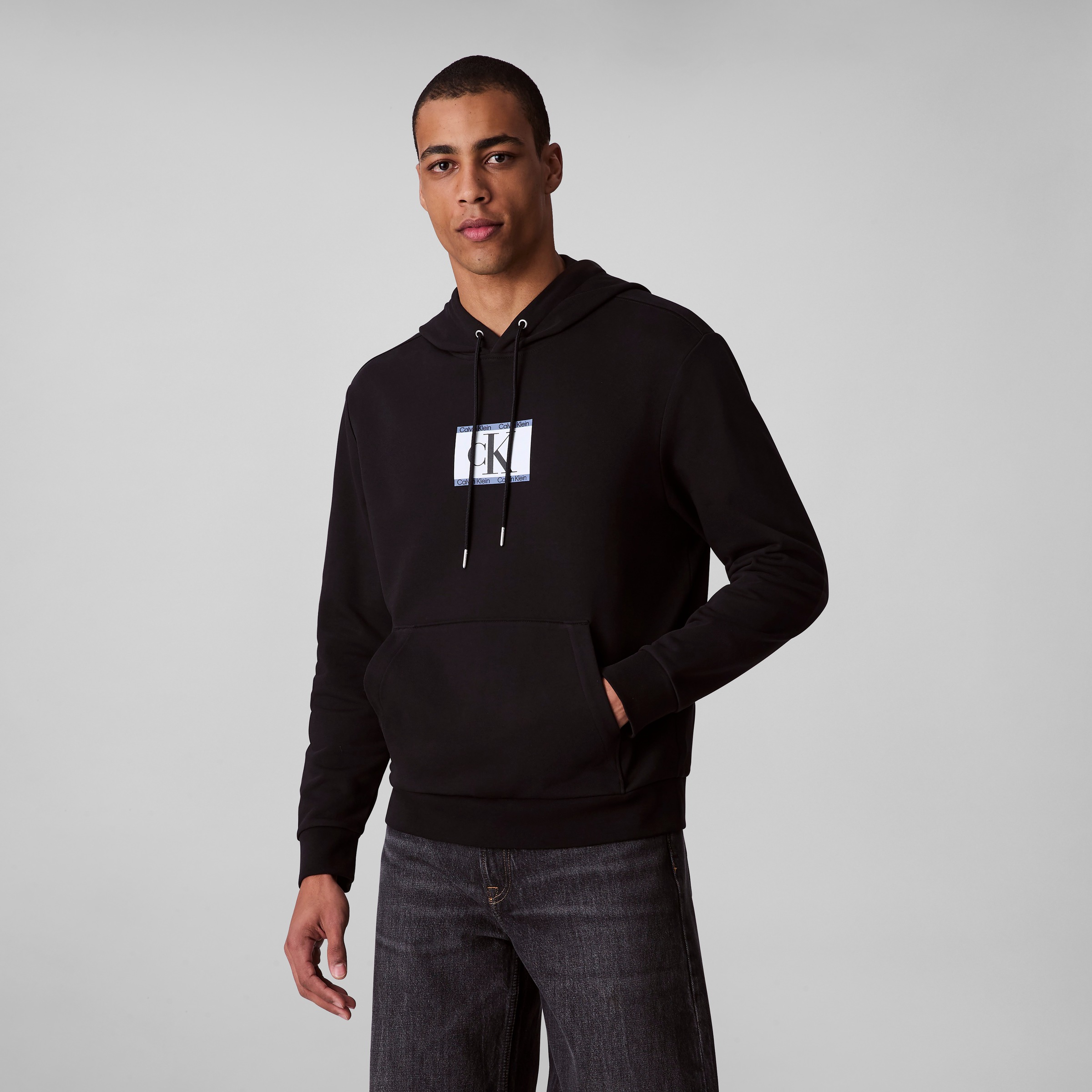 Calvin Klein Kapuzensweatshirt »LS E 350TRRY SP CK B«, Mit Rundhalsausschnitt