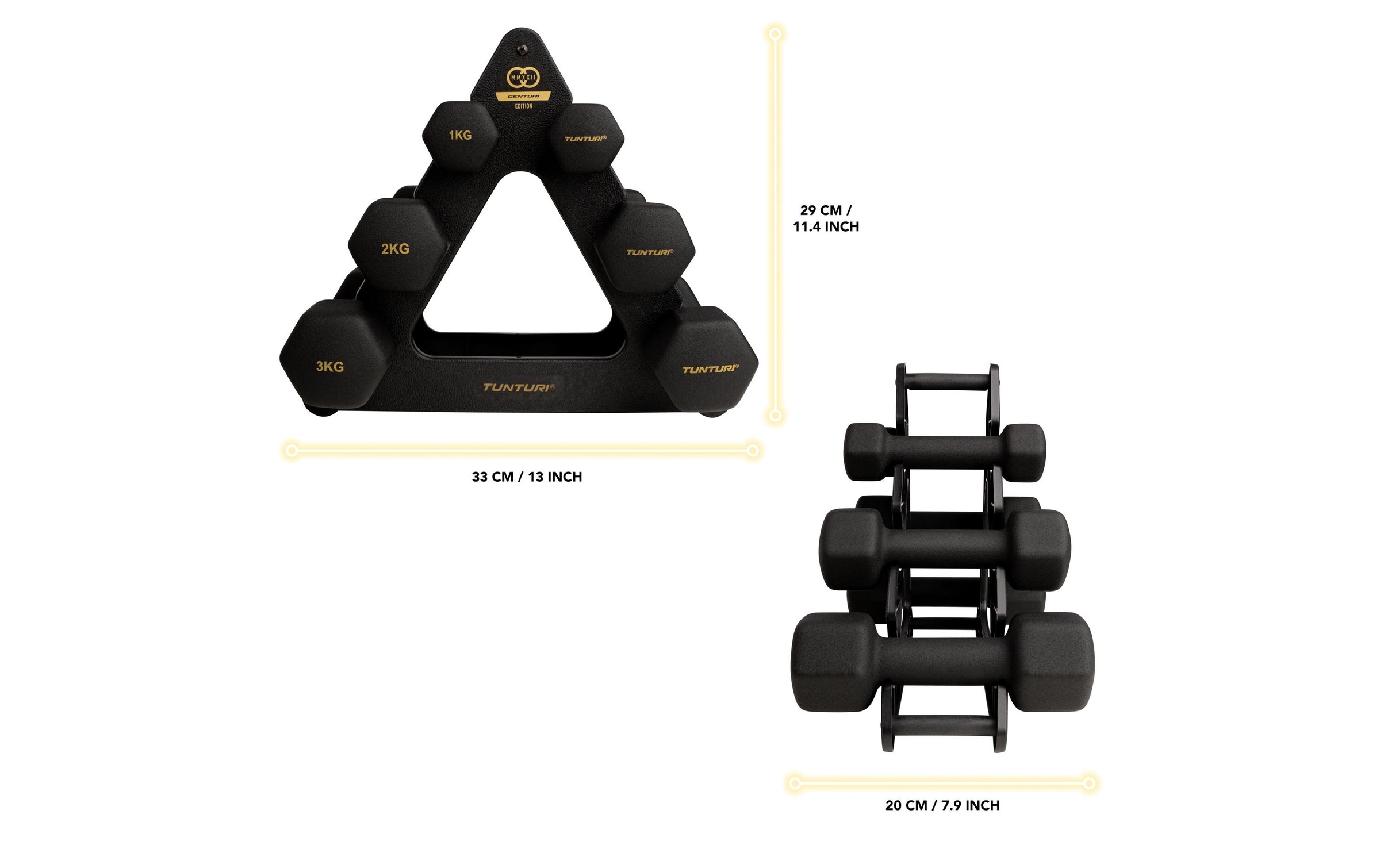 Tunturi Kurzhantel »Tunturi Centuri Neoprene Dumbbells Set«