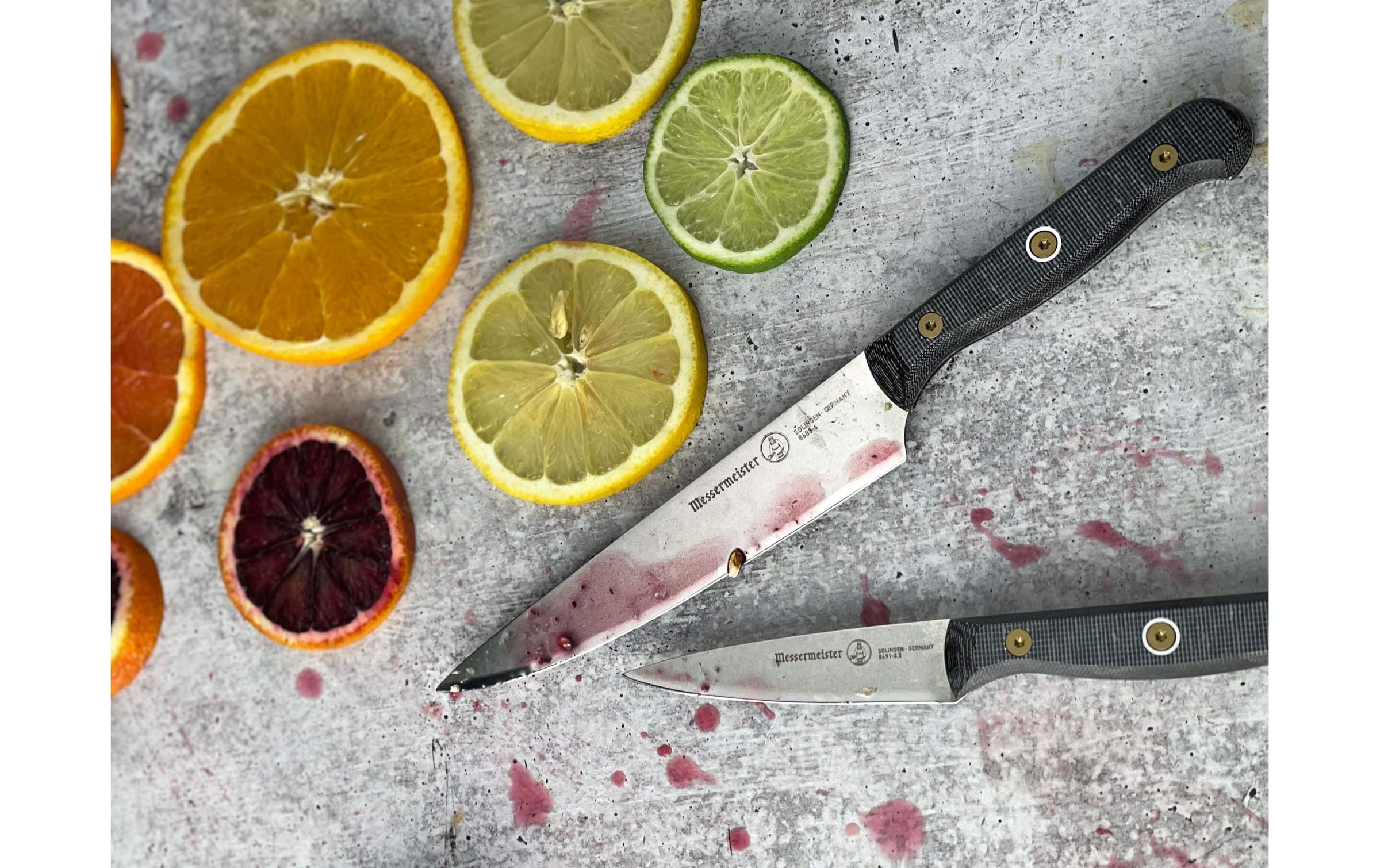 Allzweckmesser »Messermeister Custom 15 cm, Grau/Schwarz«, (1 tlg.)