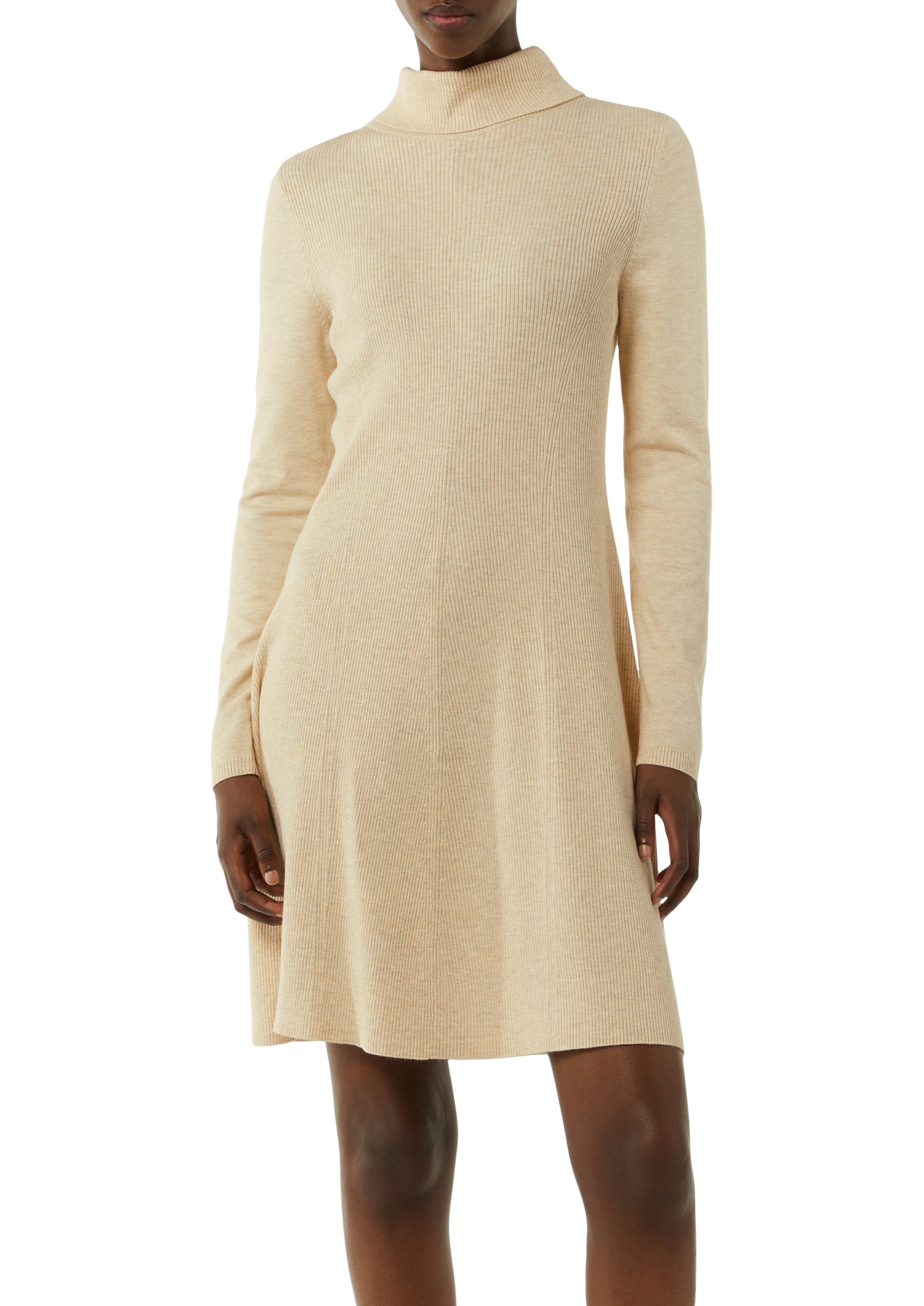 Comma Strickkleid Ohne Taschen mit Rippstruktur