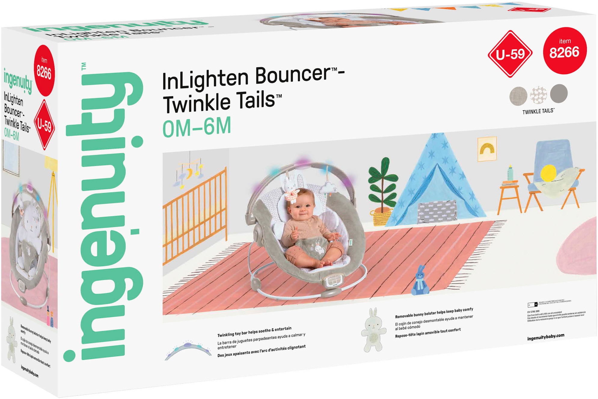 Ingenuity InLighten Bouncer - Twinkle Tails
